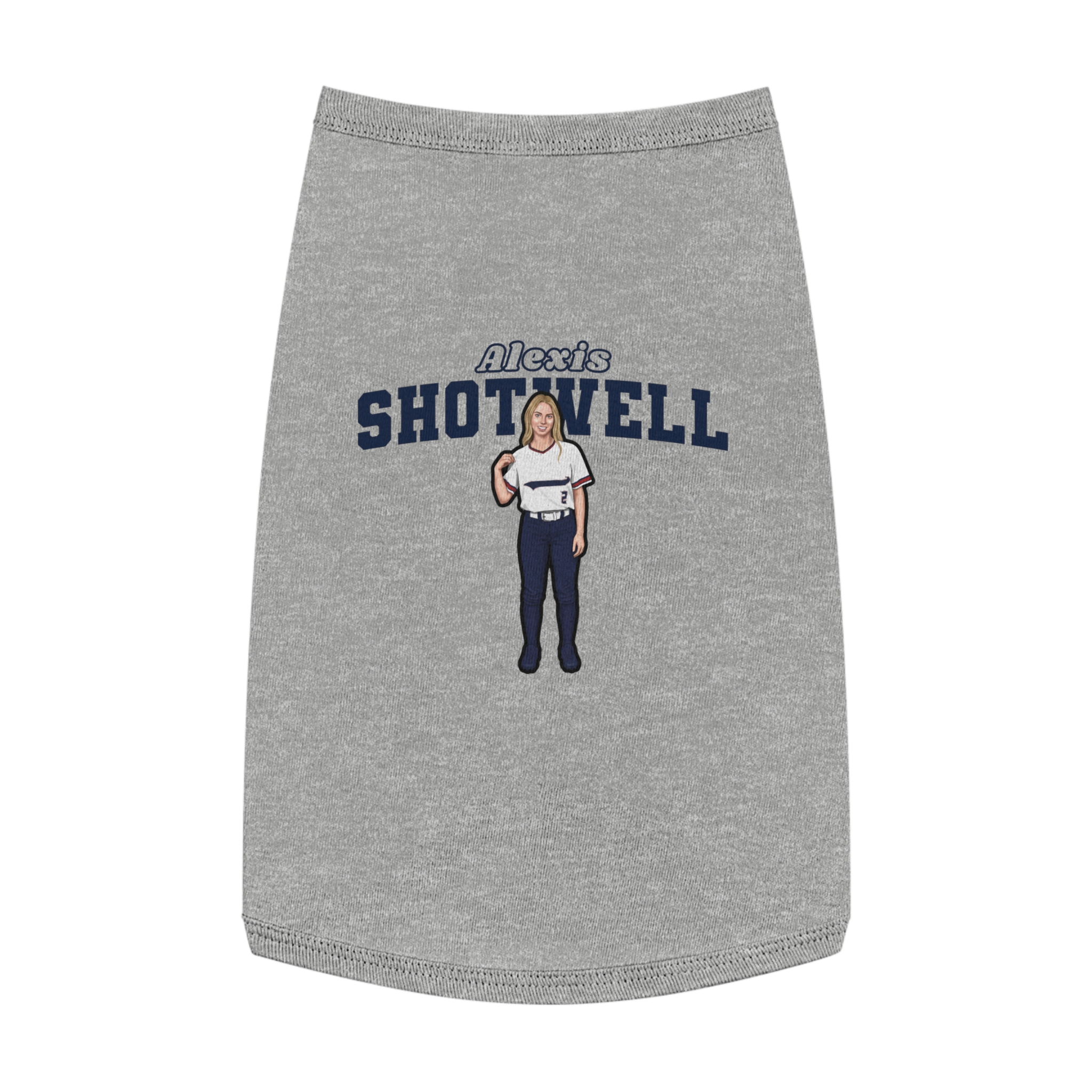 Pet Tank Top — character_name_arch in White