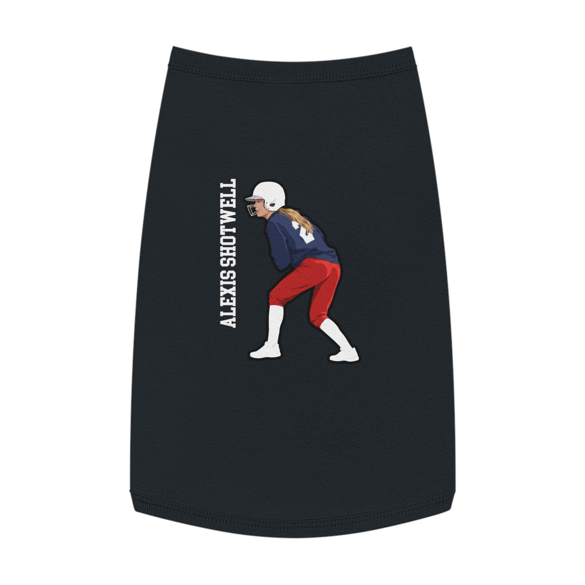 Pet Tank Top — character_name_vertical in Black