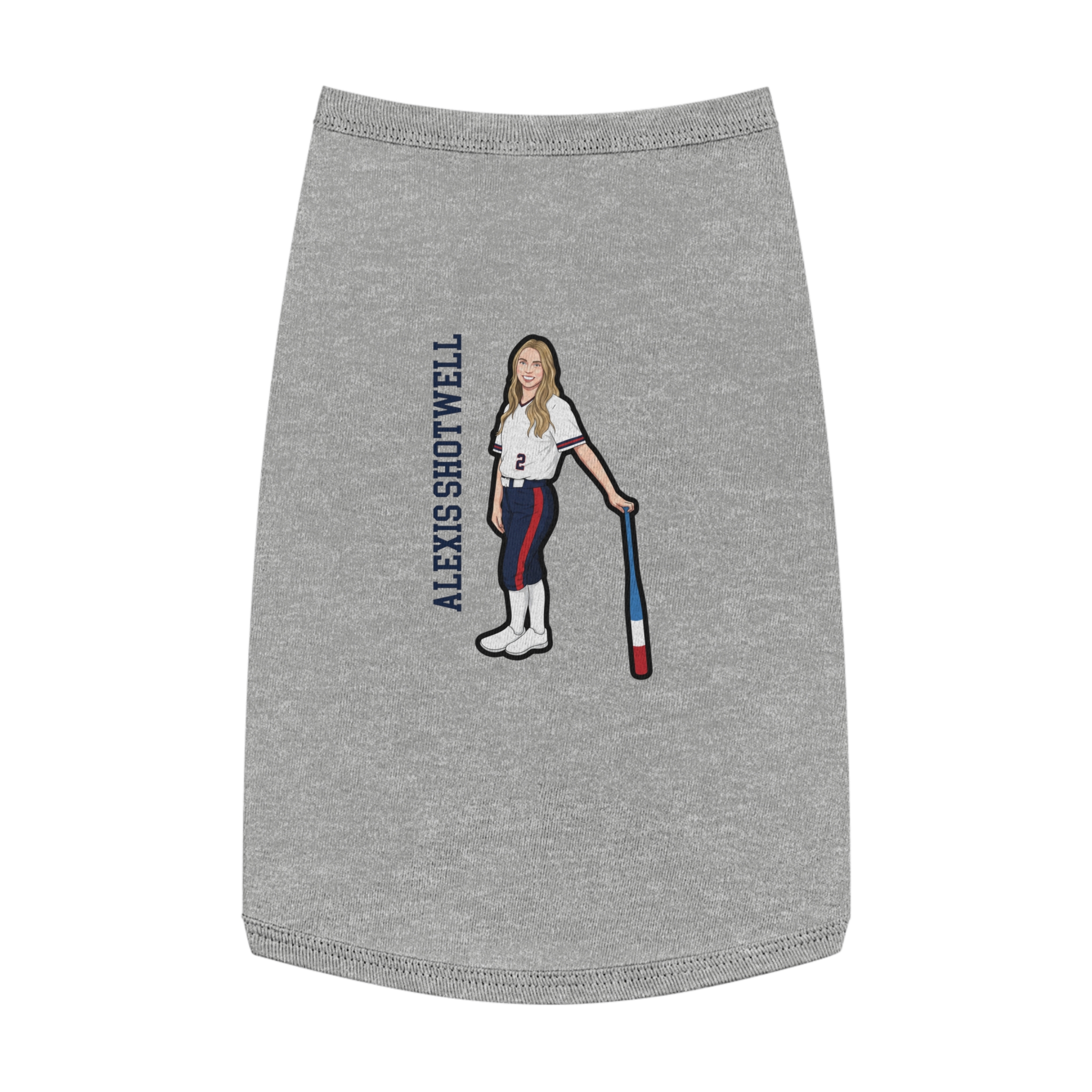 Pet Tank Top — character_name_vertical in White