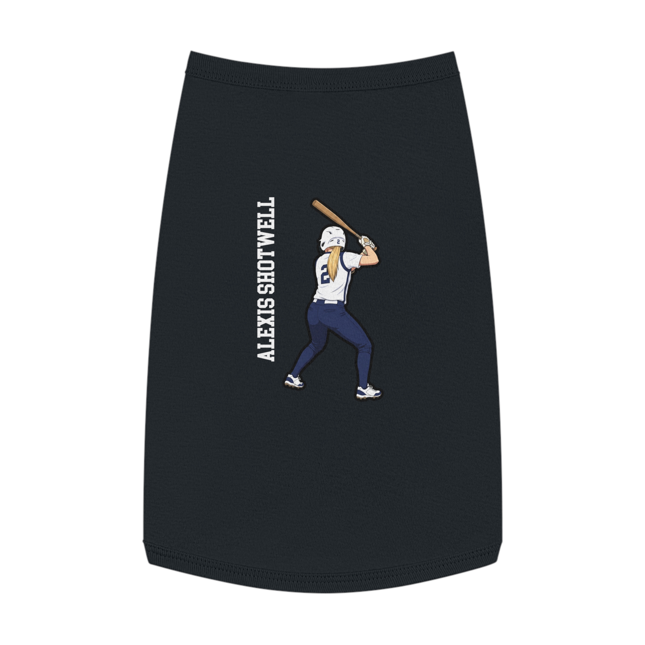 Pet Tank Top — character_name_vertical in Black