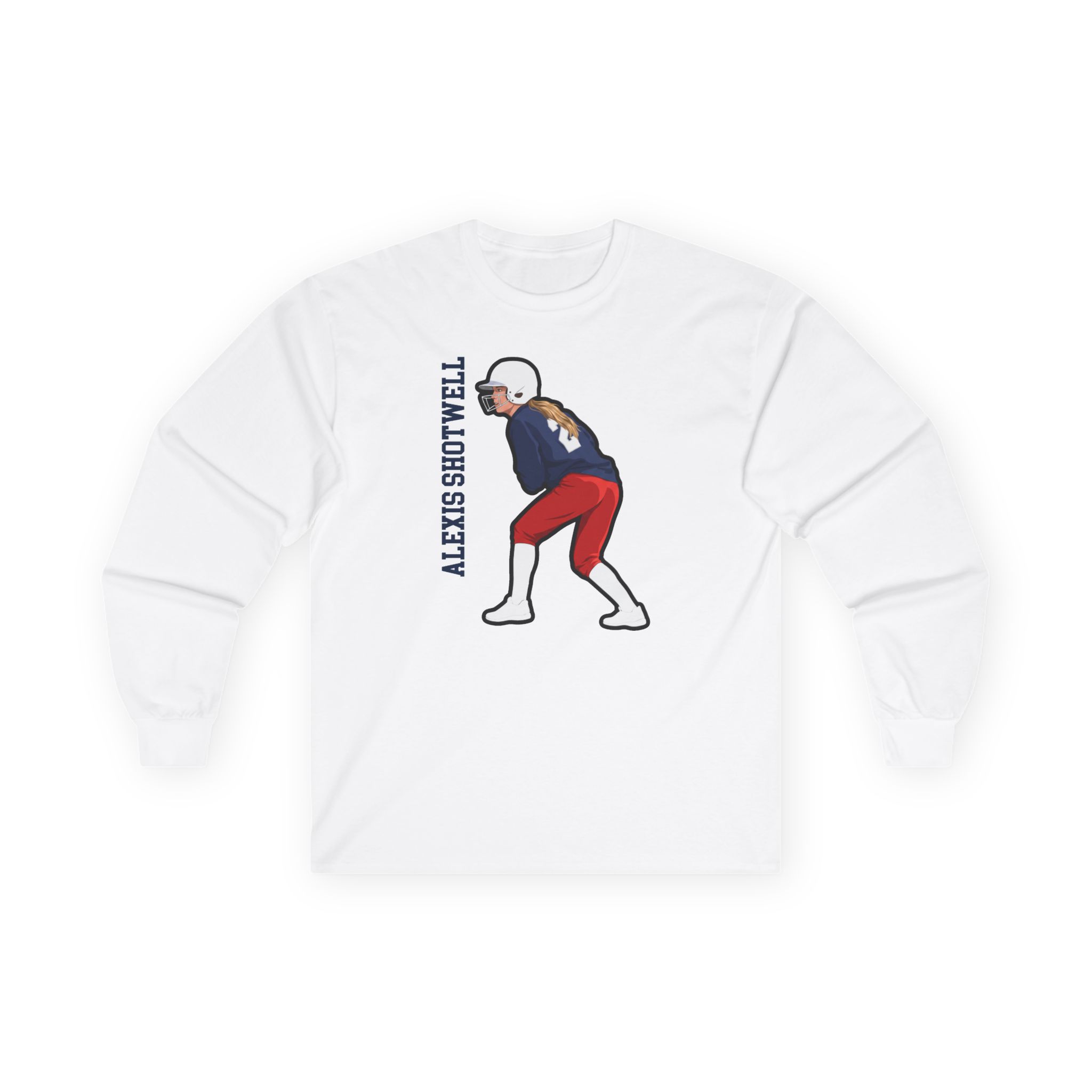 Long Sleeve Tee — character_name_vertical in White