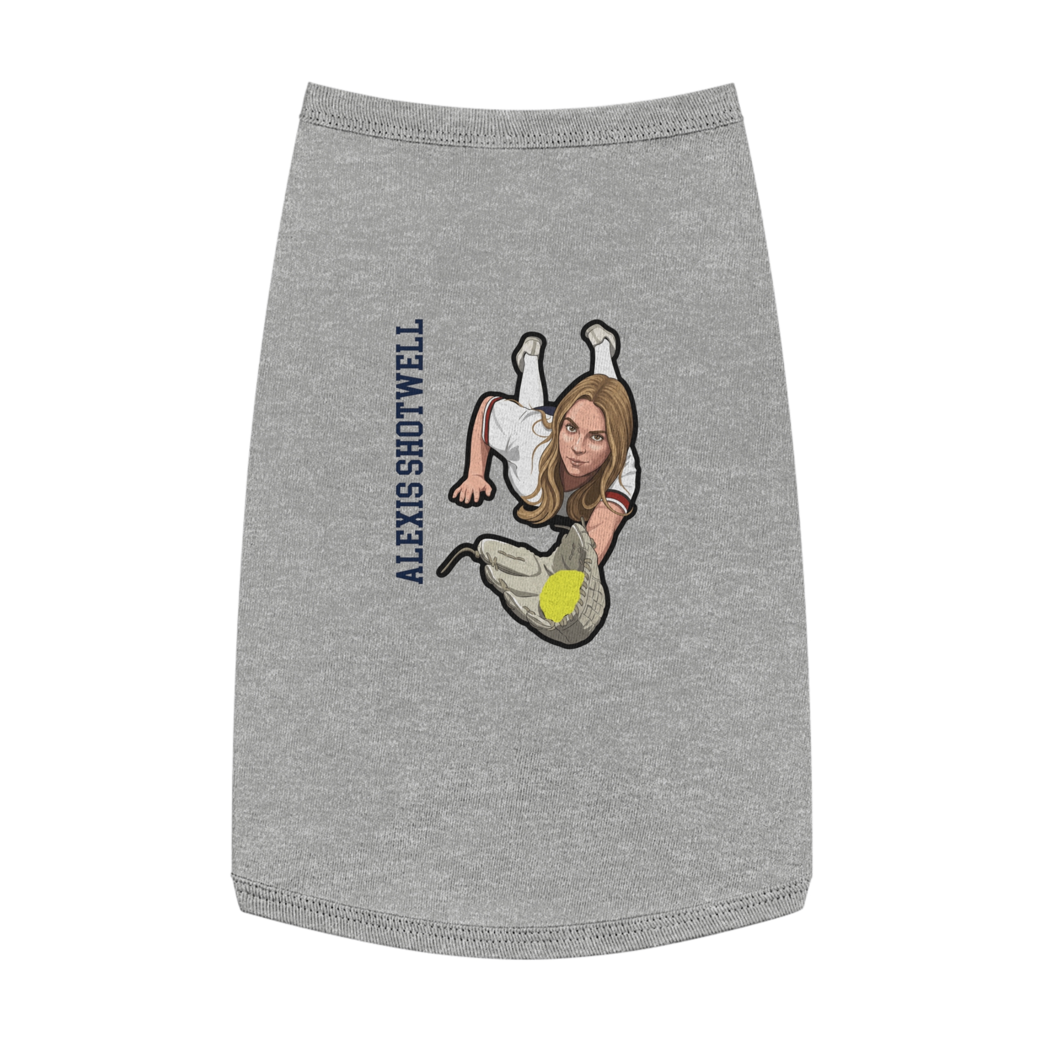 Pet Tank Top — character_name_vertical in White