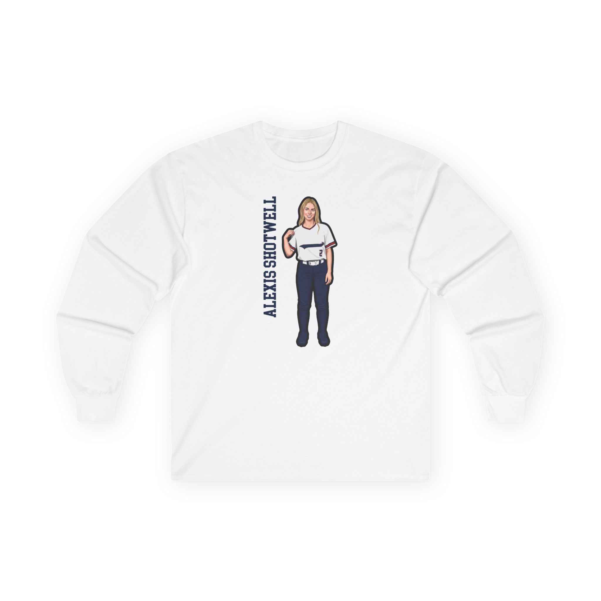 Long Sleeve Tee — character_name_vertical in White