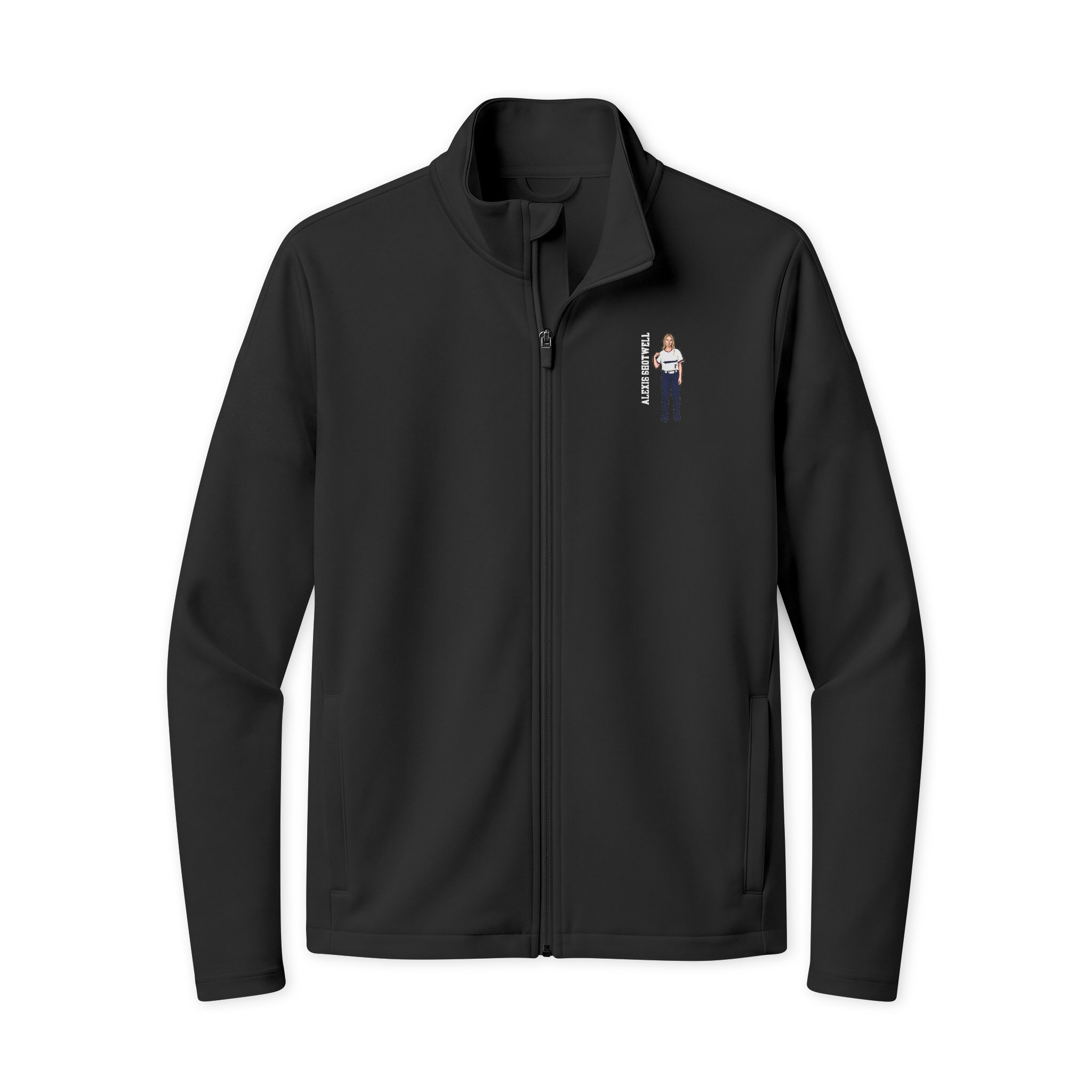 Travel Full-Zip Jacket — character_name_vertical in Black/ Black