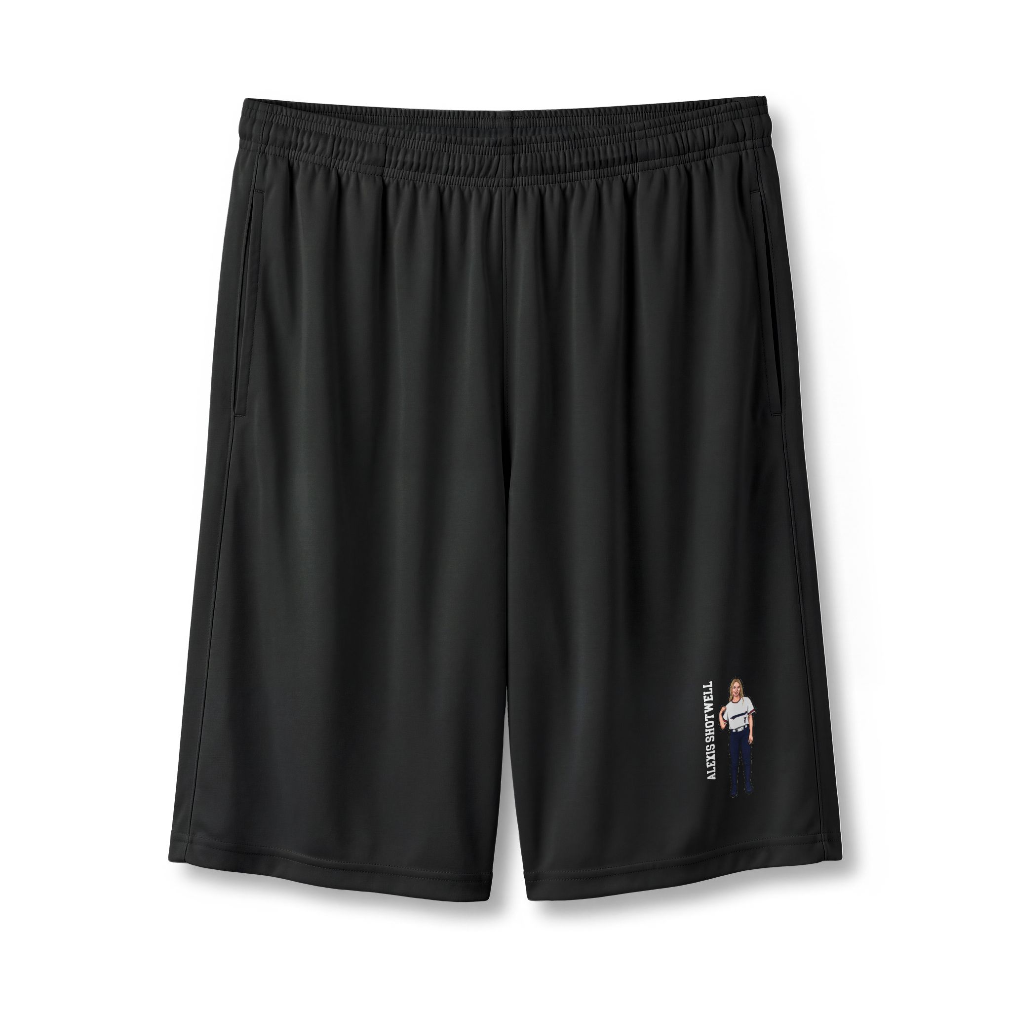 Shorts — character_name_vertical in Black