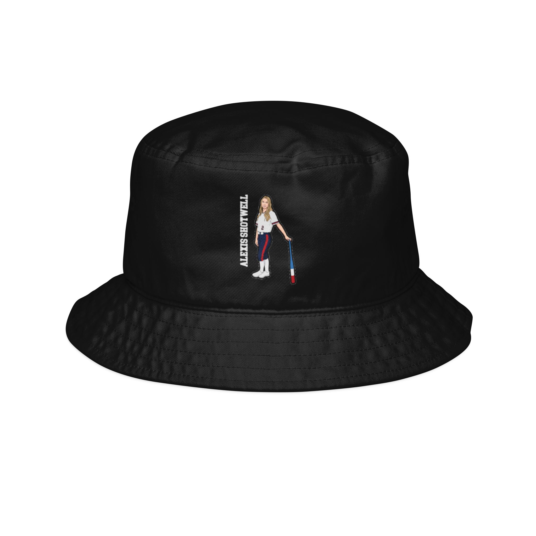Bucket Hat — character_name_vertical in Black