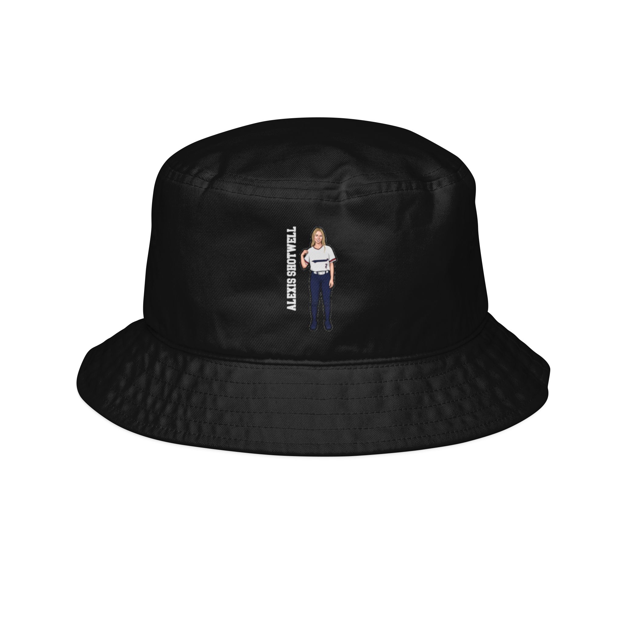 Bucket Hat — character_name_vertical in Black