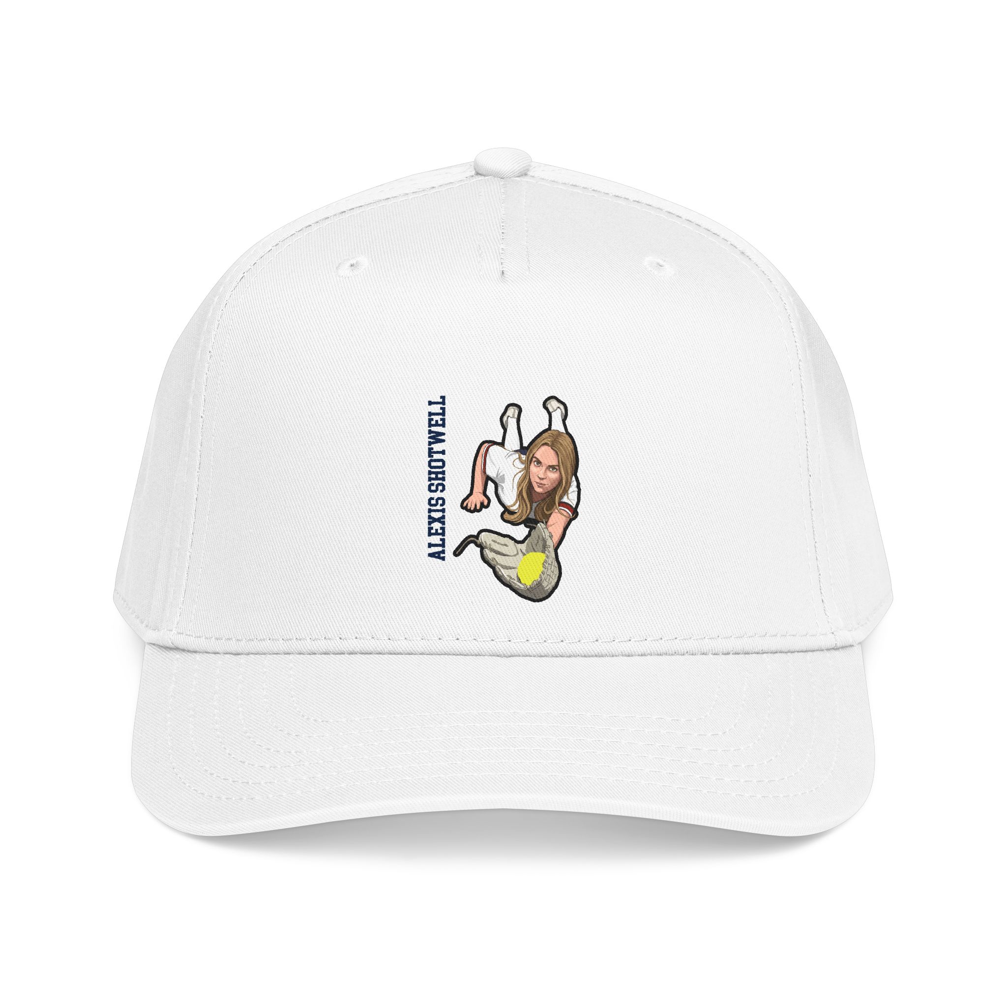 Baseball Cap — character_name_vertical in White