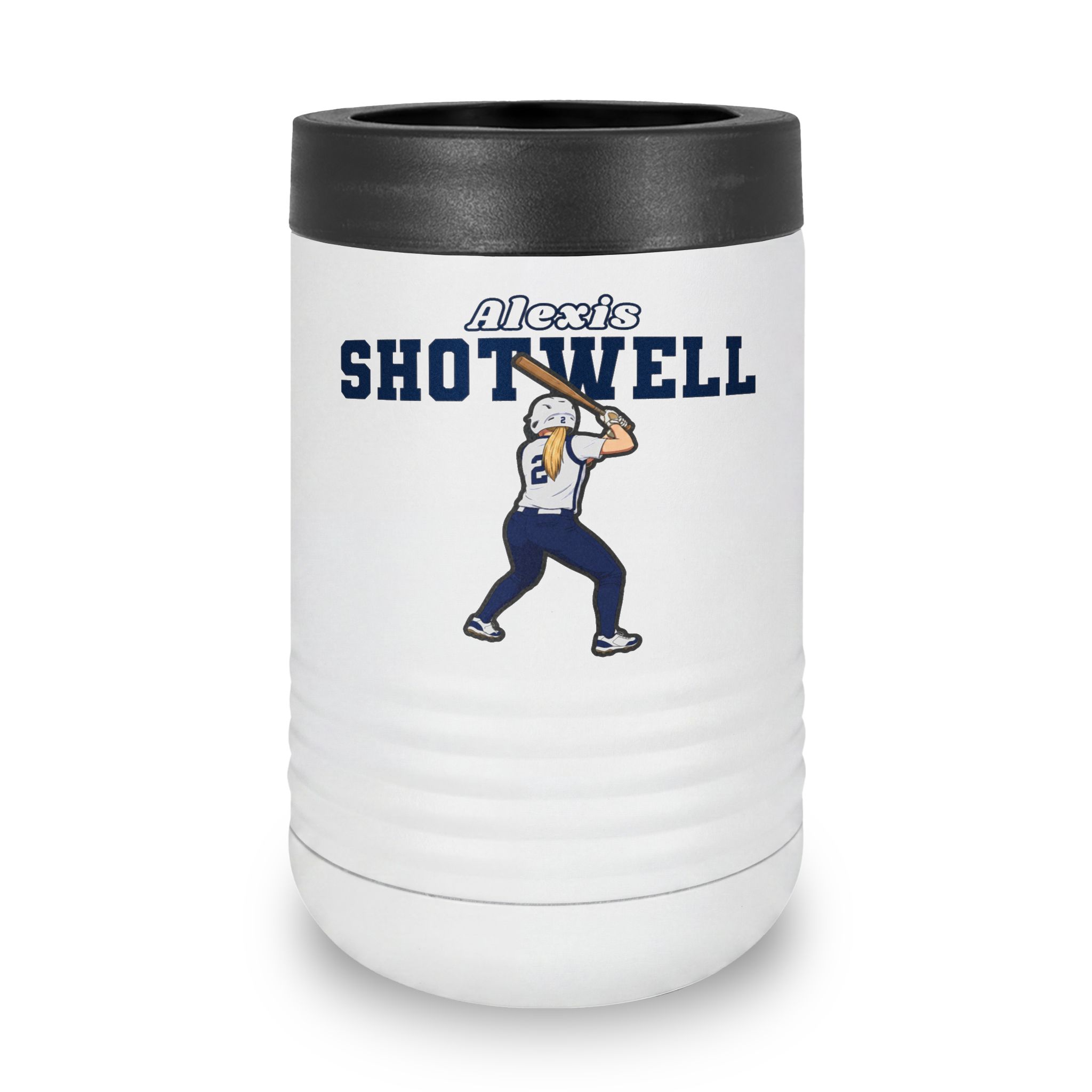 Stainless Can Cooler — character_name_arch in White