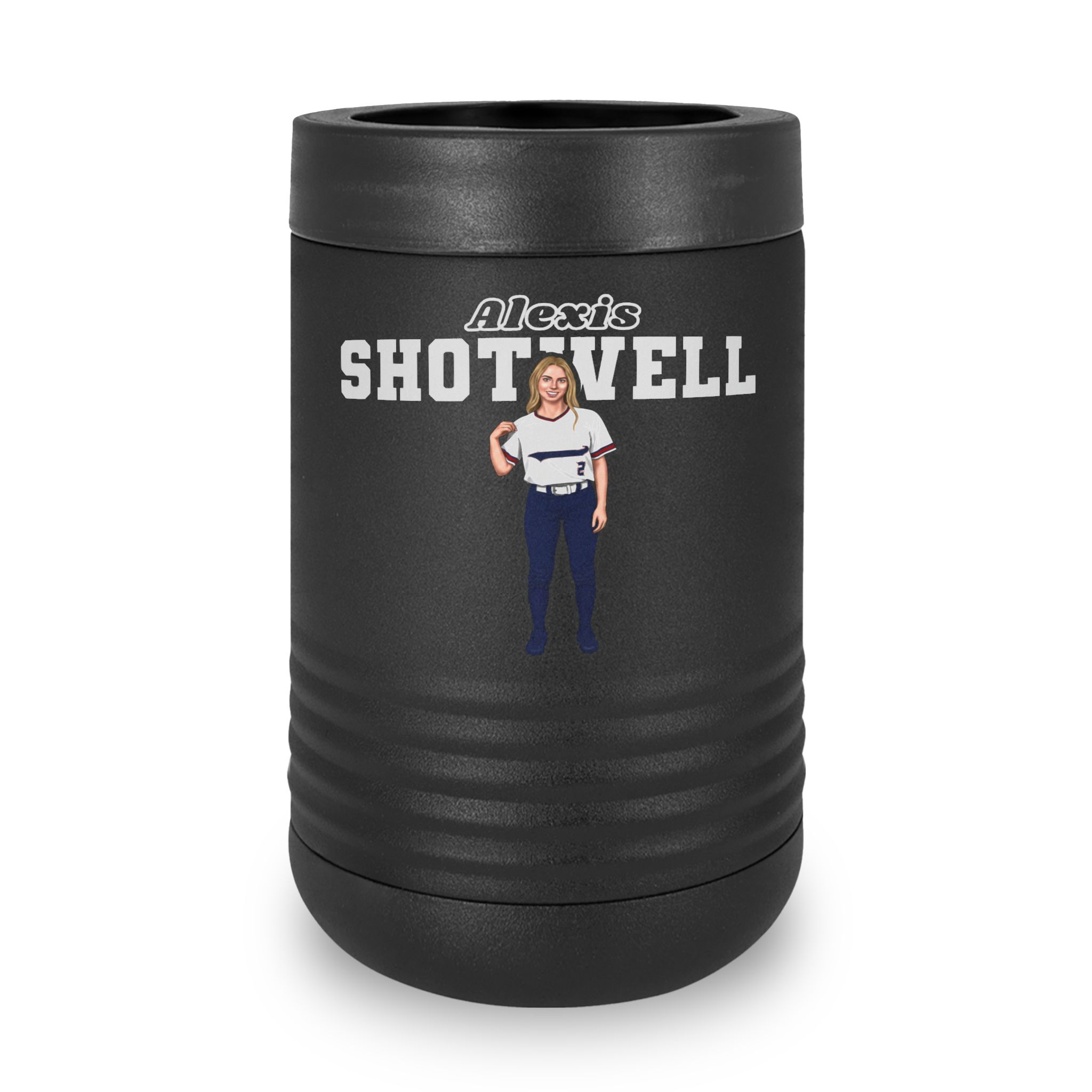Stainless Can Cooler — character_name_arch in Black