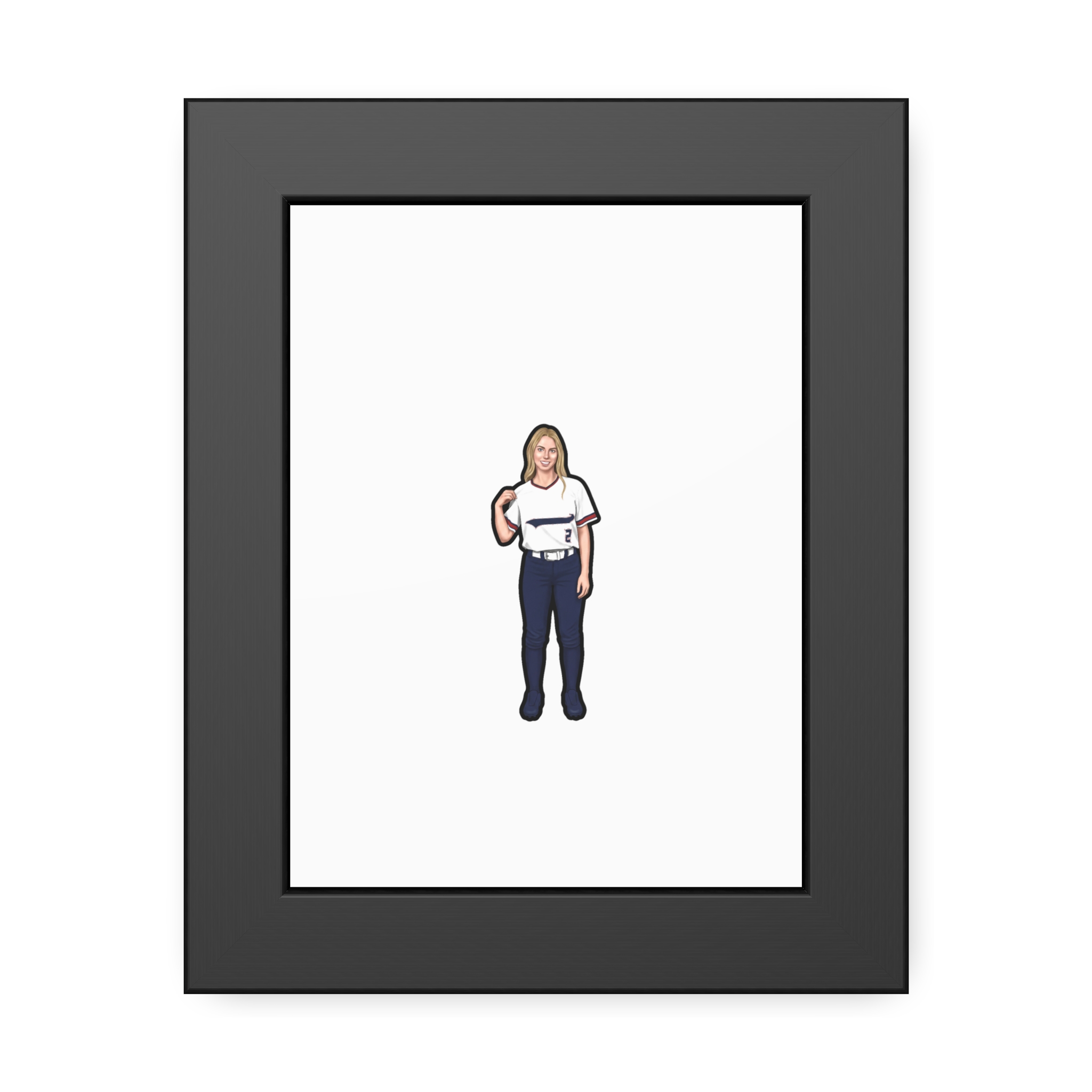 Framed Poster — character_name_arch in Black