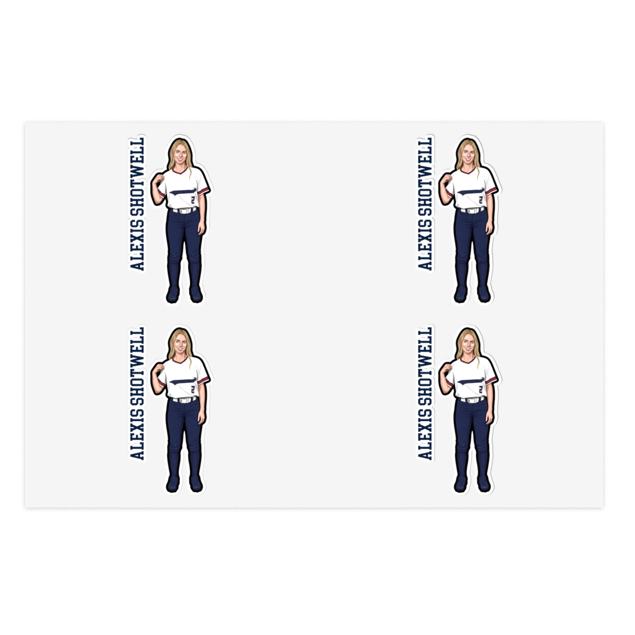 Sticker Sheet — character_name_vertical in Classic