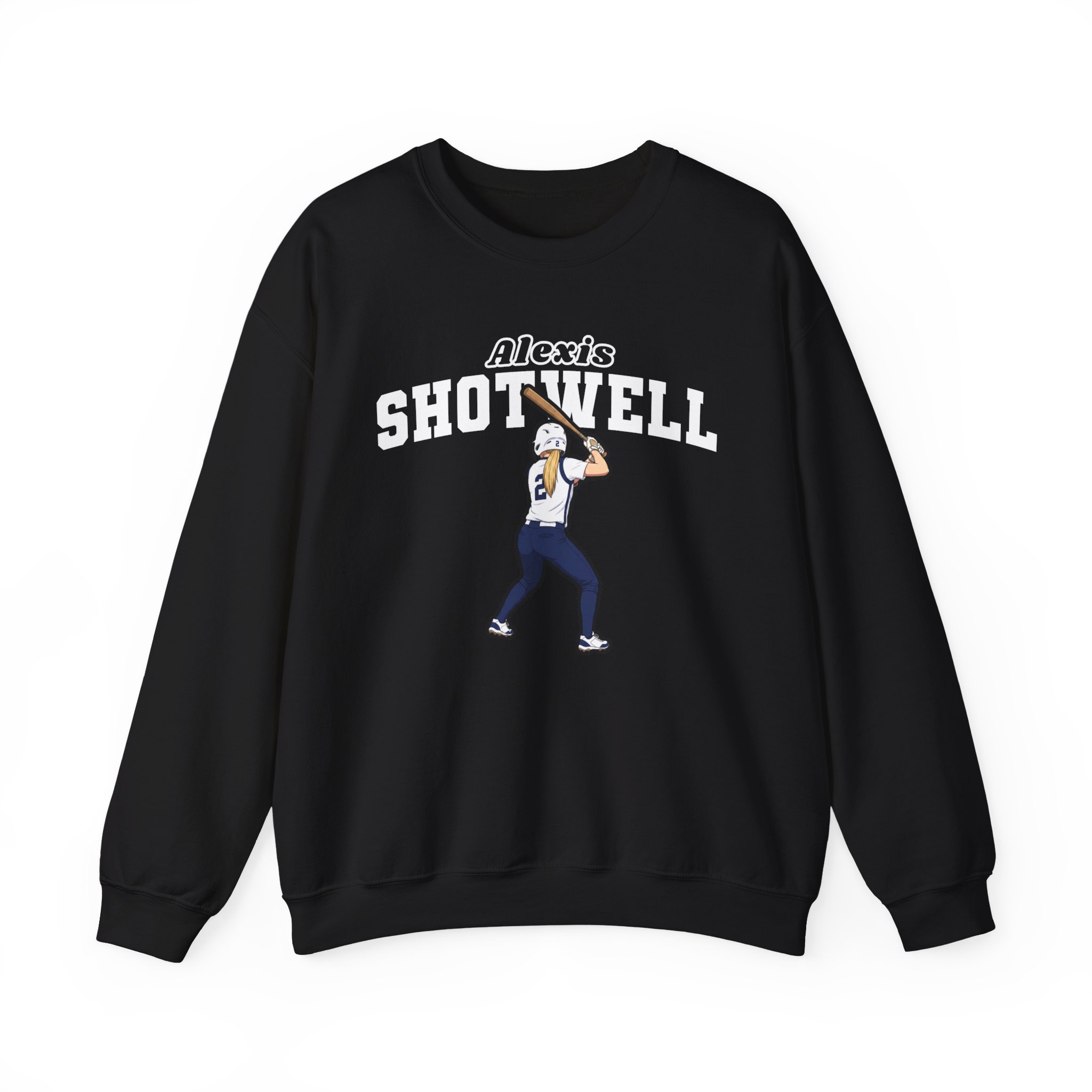 Crewneck Sweatshirt — character_name_arch in Black