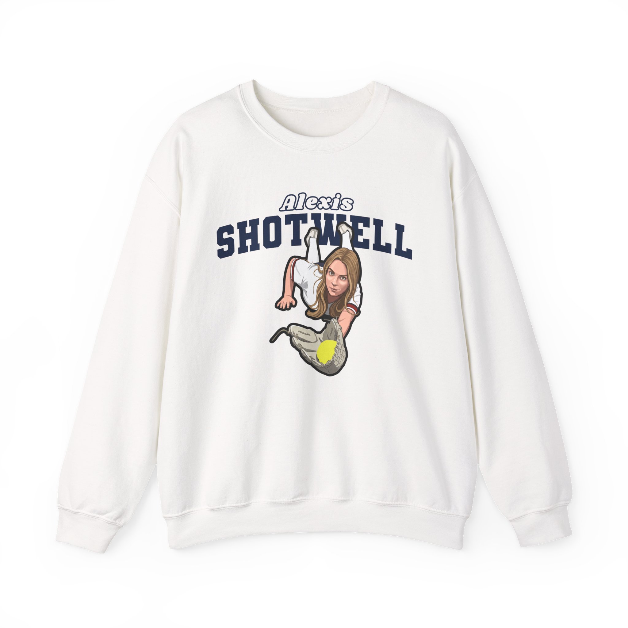 Crewneck Sweatshirt — character_name_arch in White