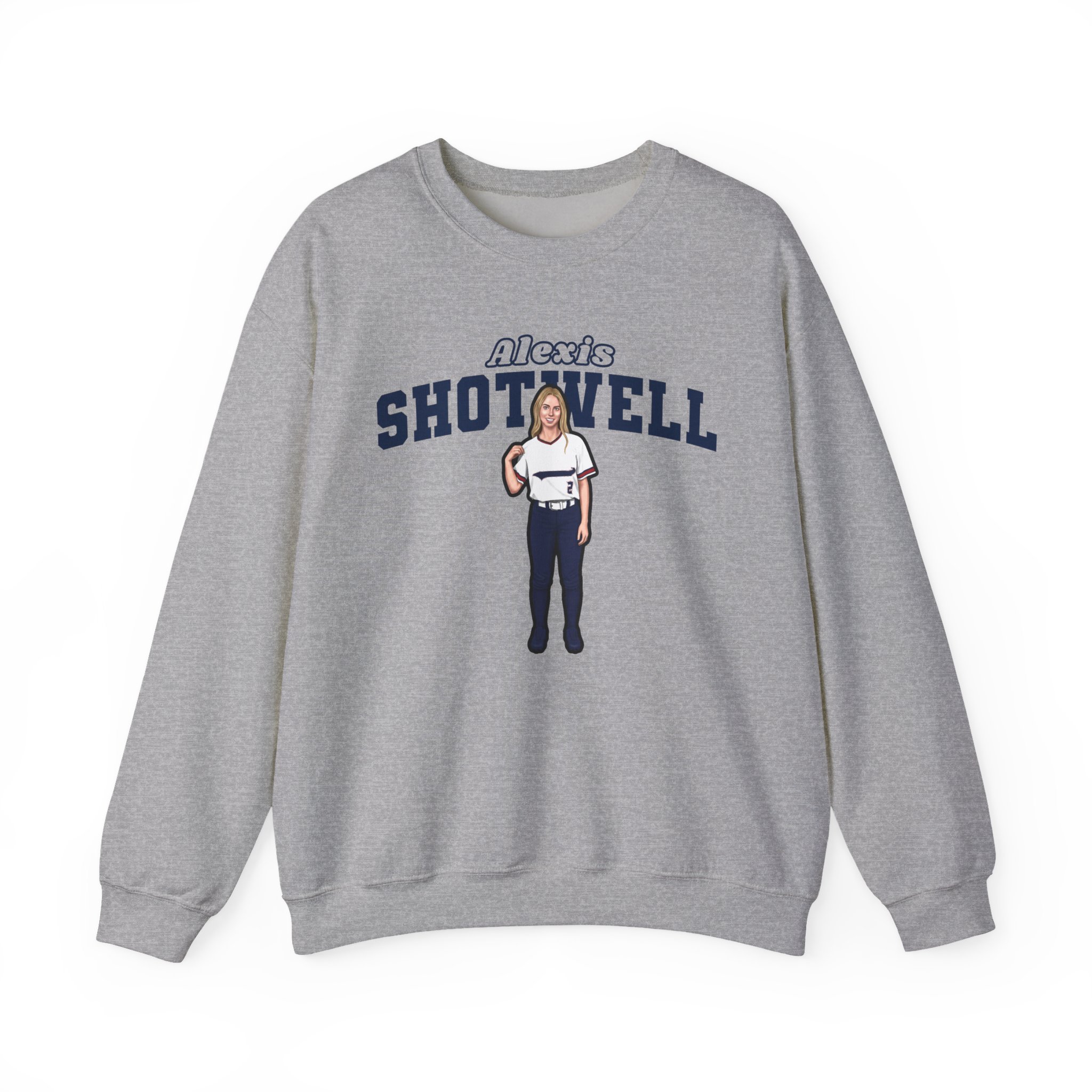 Crewneck Sweatshirt — character_name_arch in Grey
