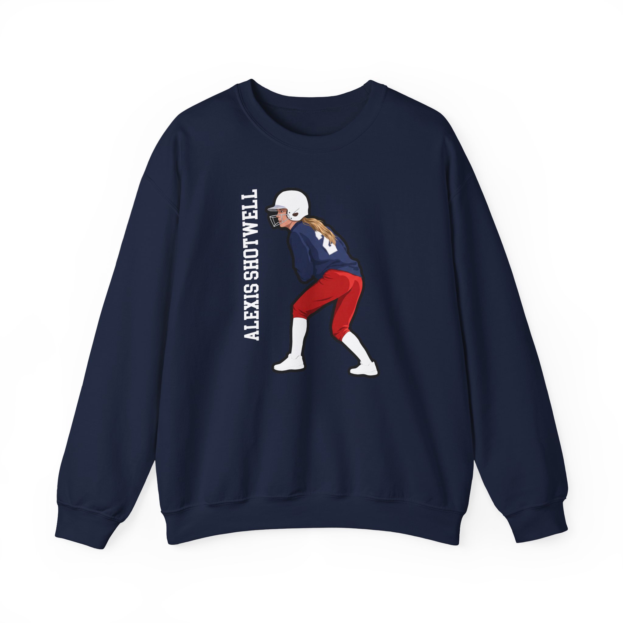 Crewneck Sweatshirt — character_name_vertical in Navy