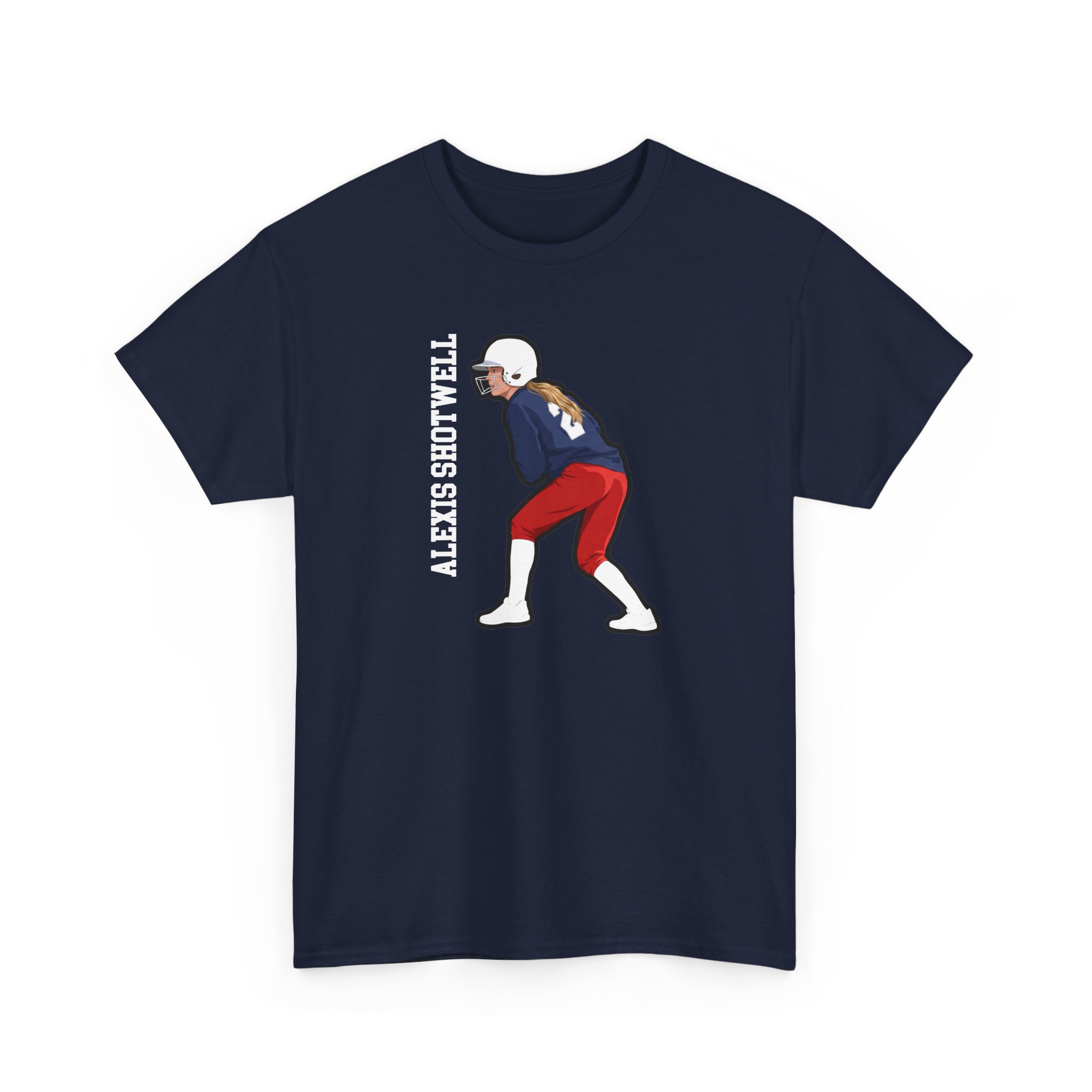 Tee — character_name_vertical in Navy