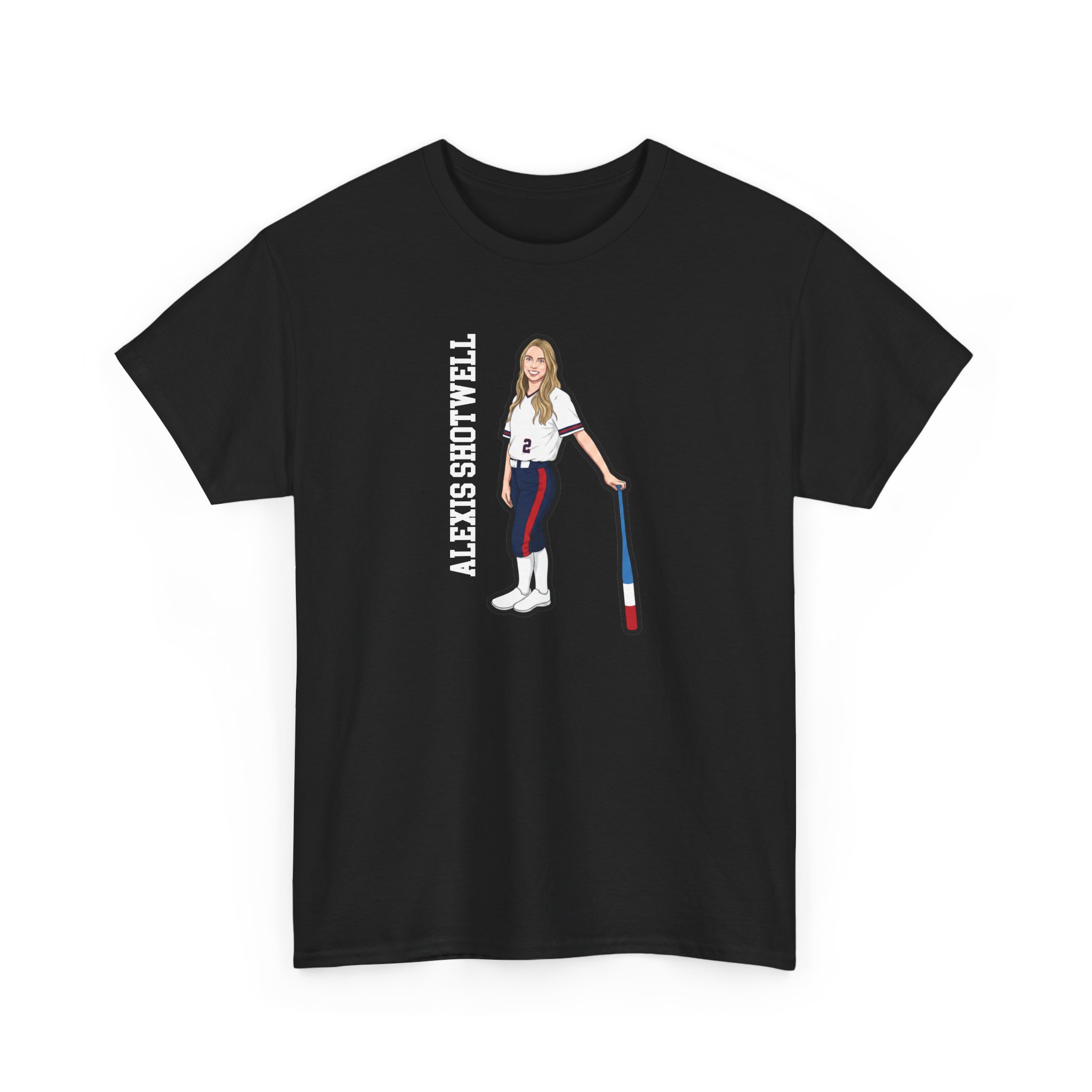 Tee — character_name_vertical in Black