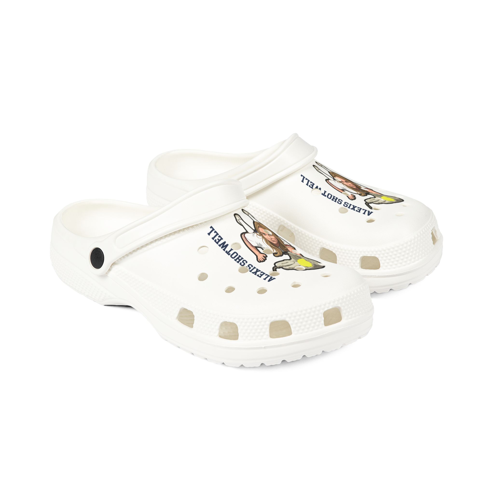 Rubber Clogs — character_name_vertical in White