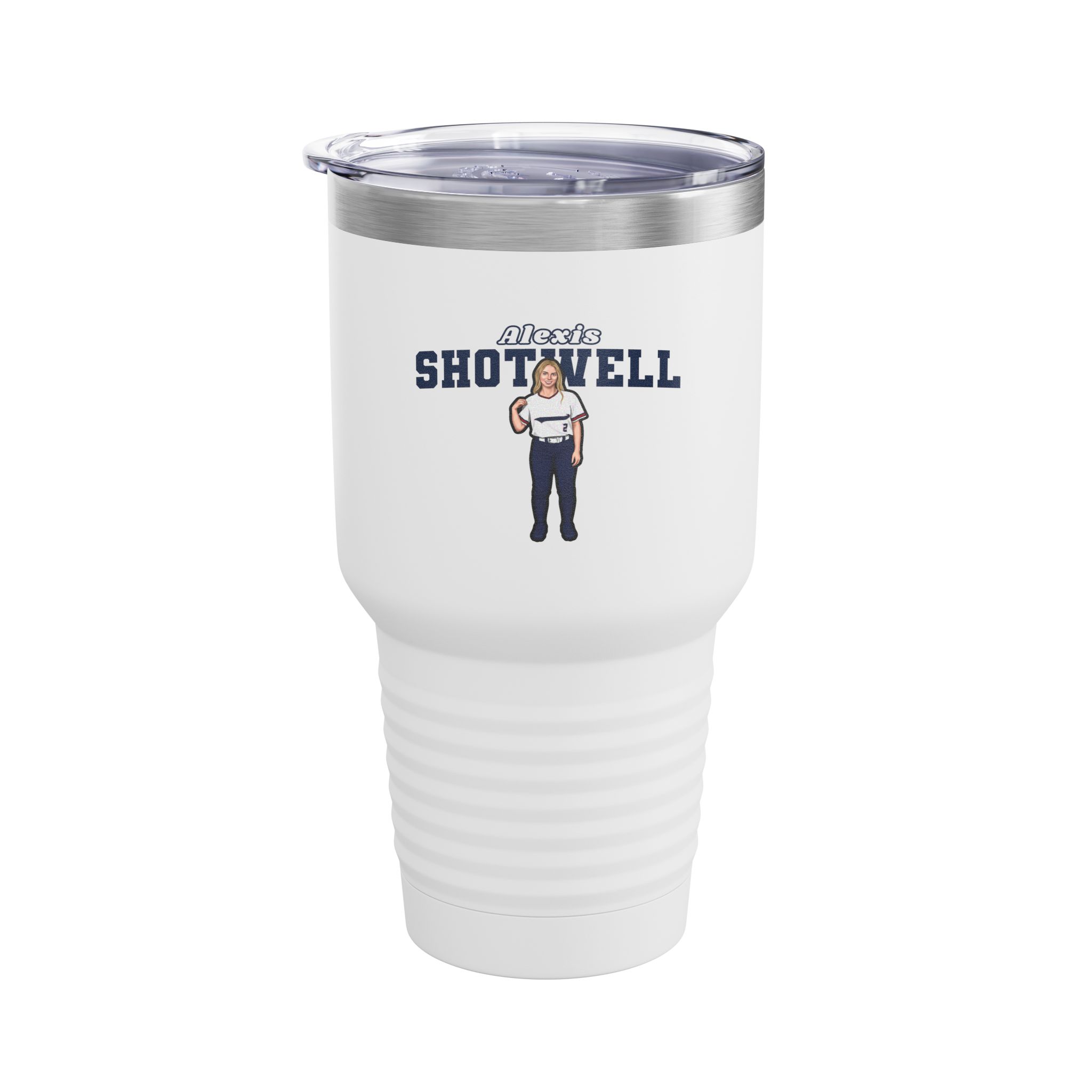 30oz Tumbler — character_name_arch in White