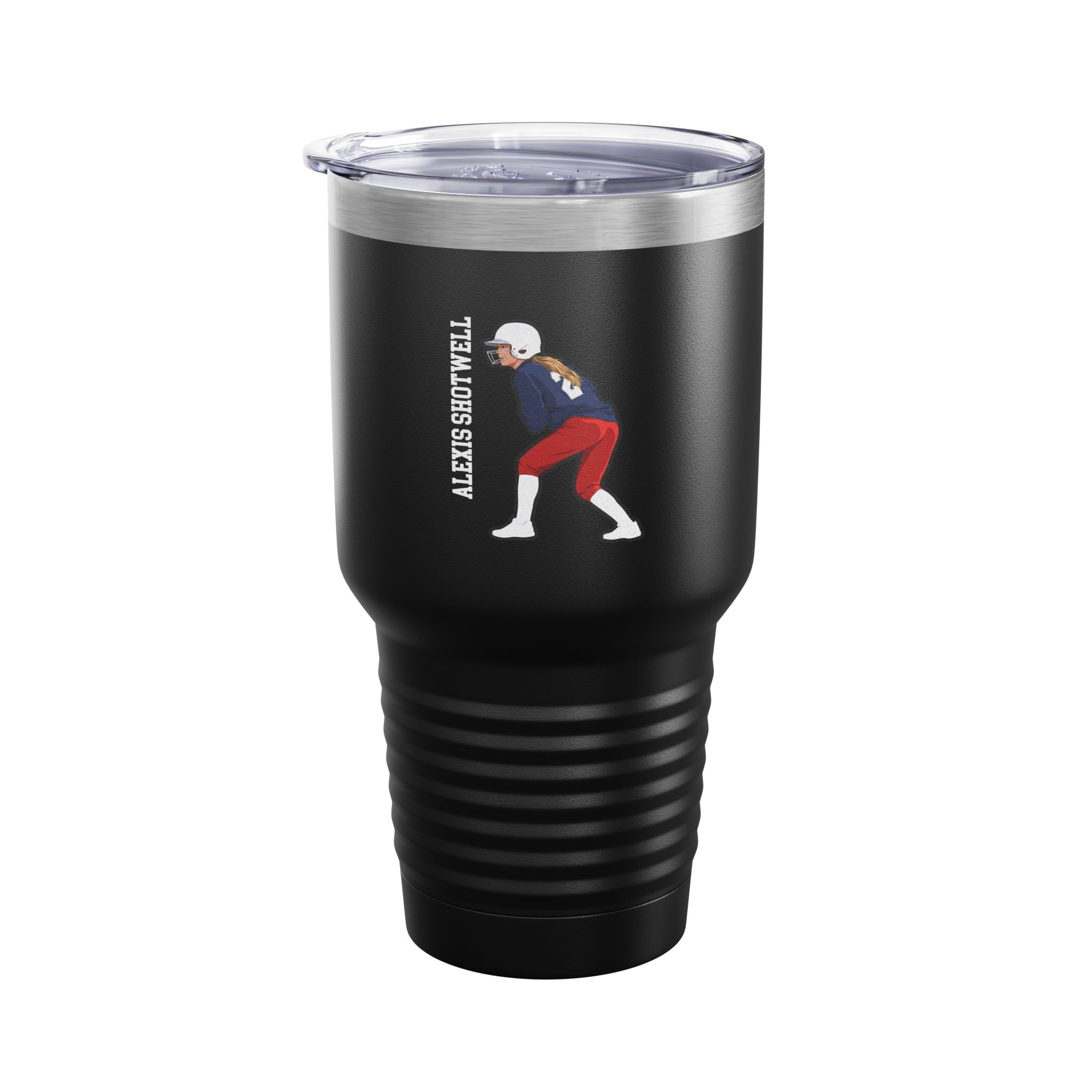 30oz Tumbler — character_name_vertical in Black