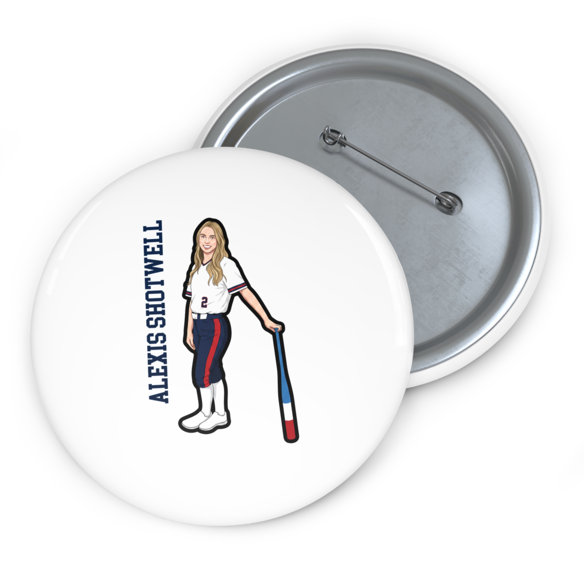 Game Day Pin — character_name_vertical in Classic