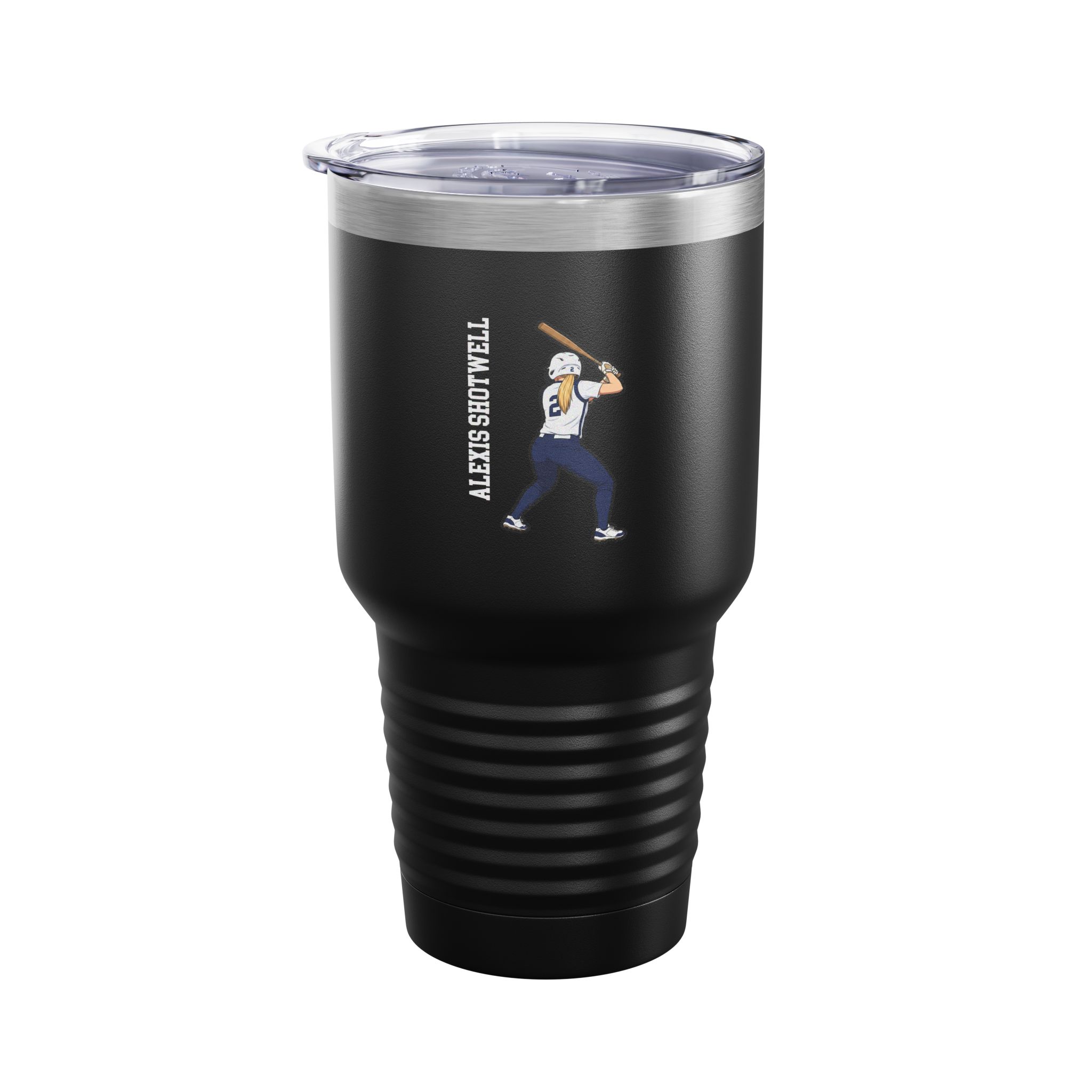 30oz Tumbler — character_name_vertical in Black