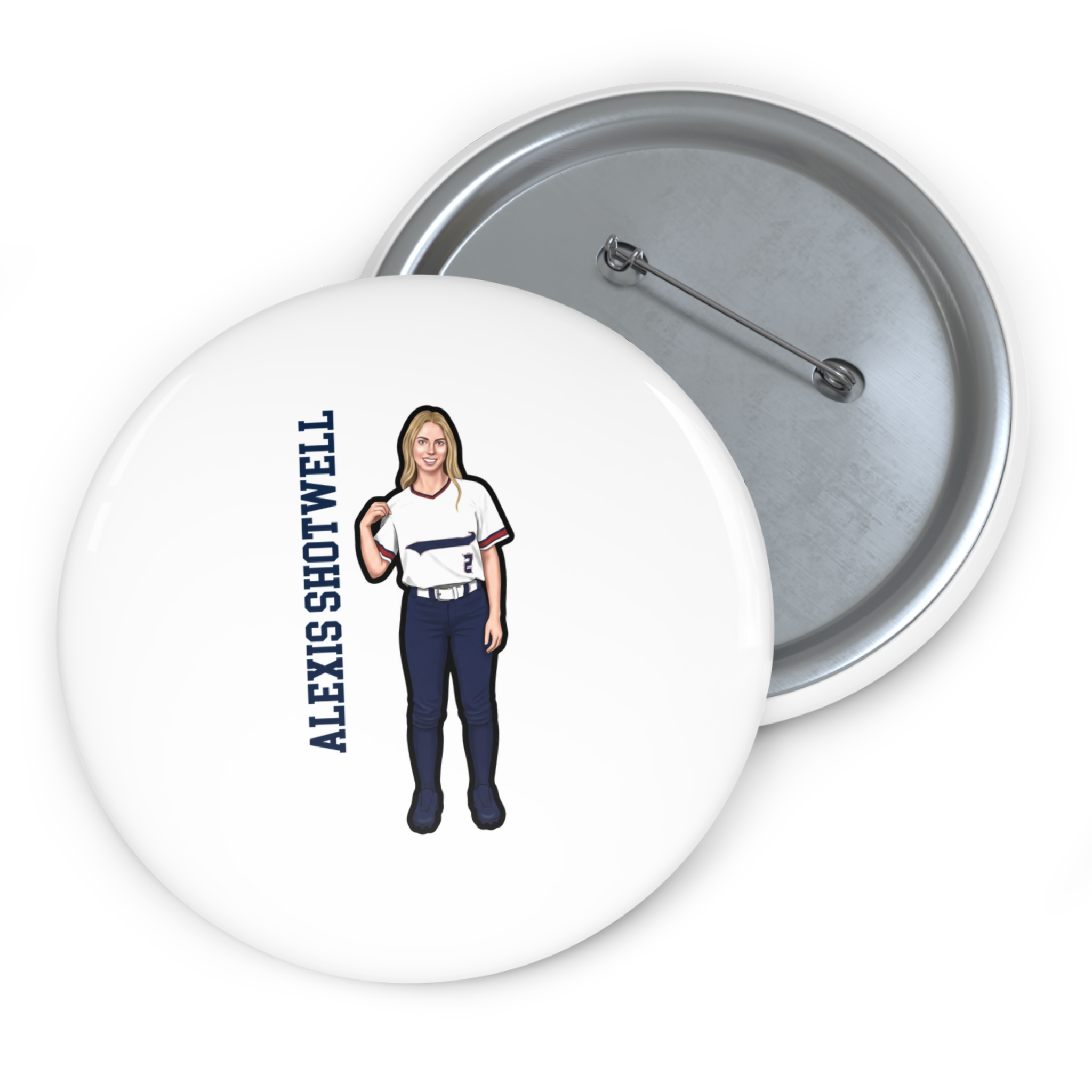 Game Day Pin — character_name_vertical in Classic