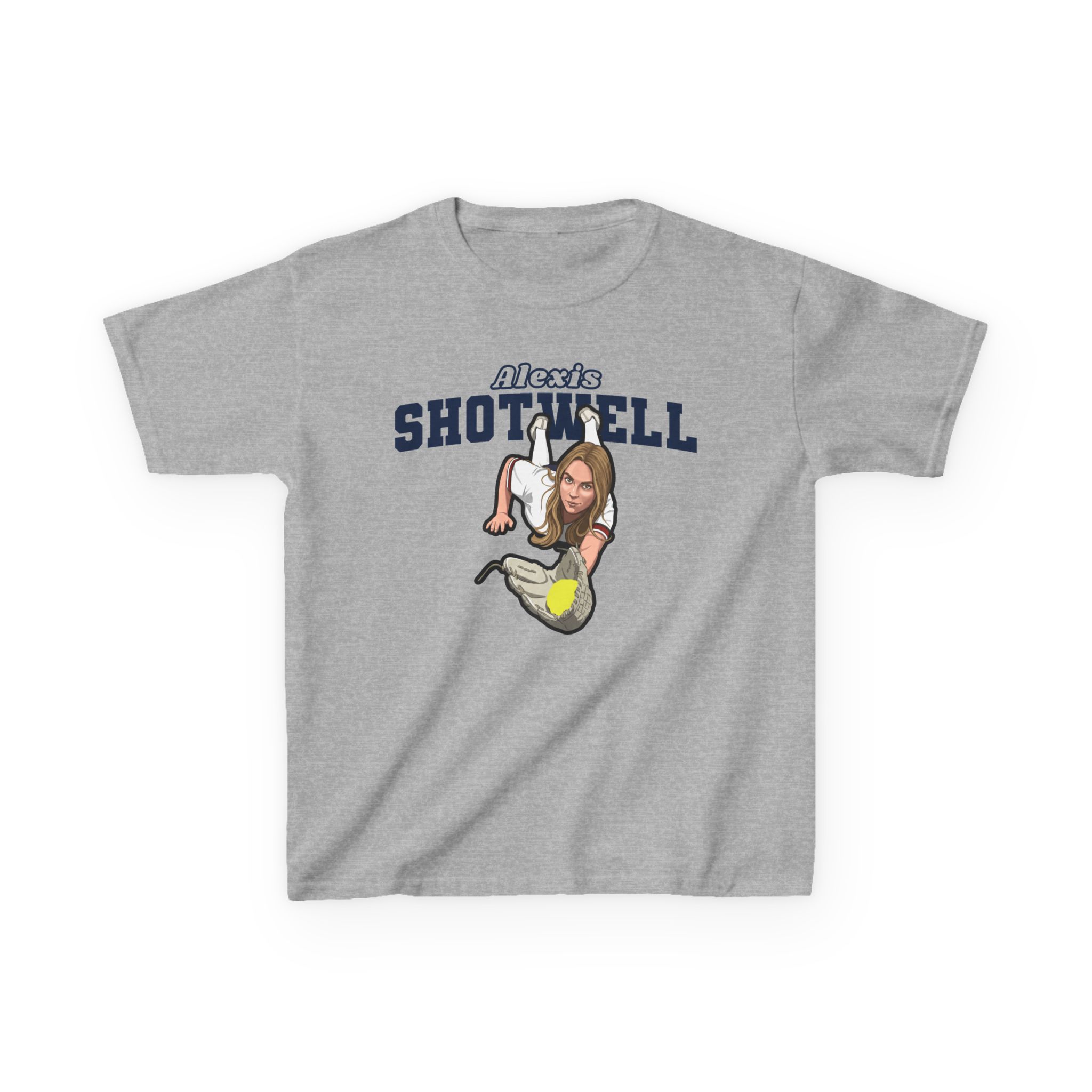 Youth Tee — character_name_arch in Grey