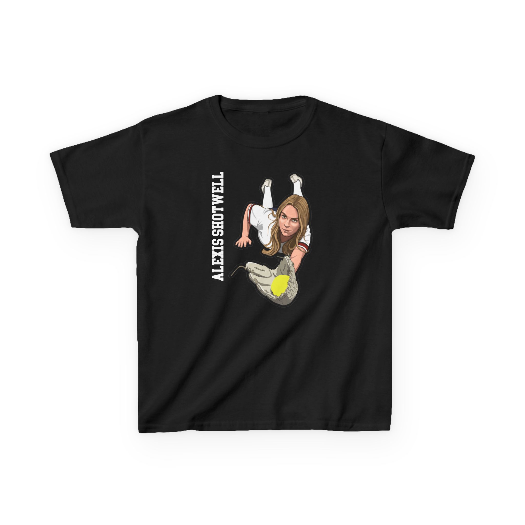 Youth Tee — character_name_vertical in Black