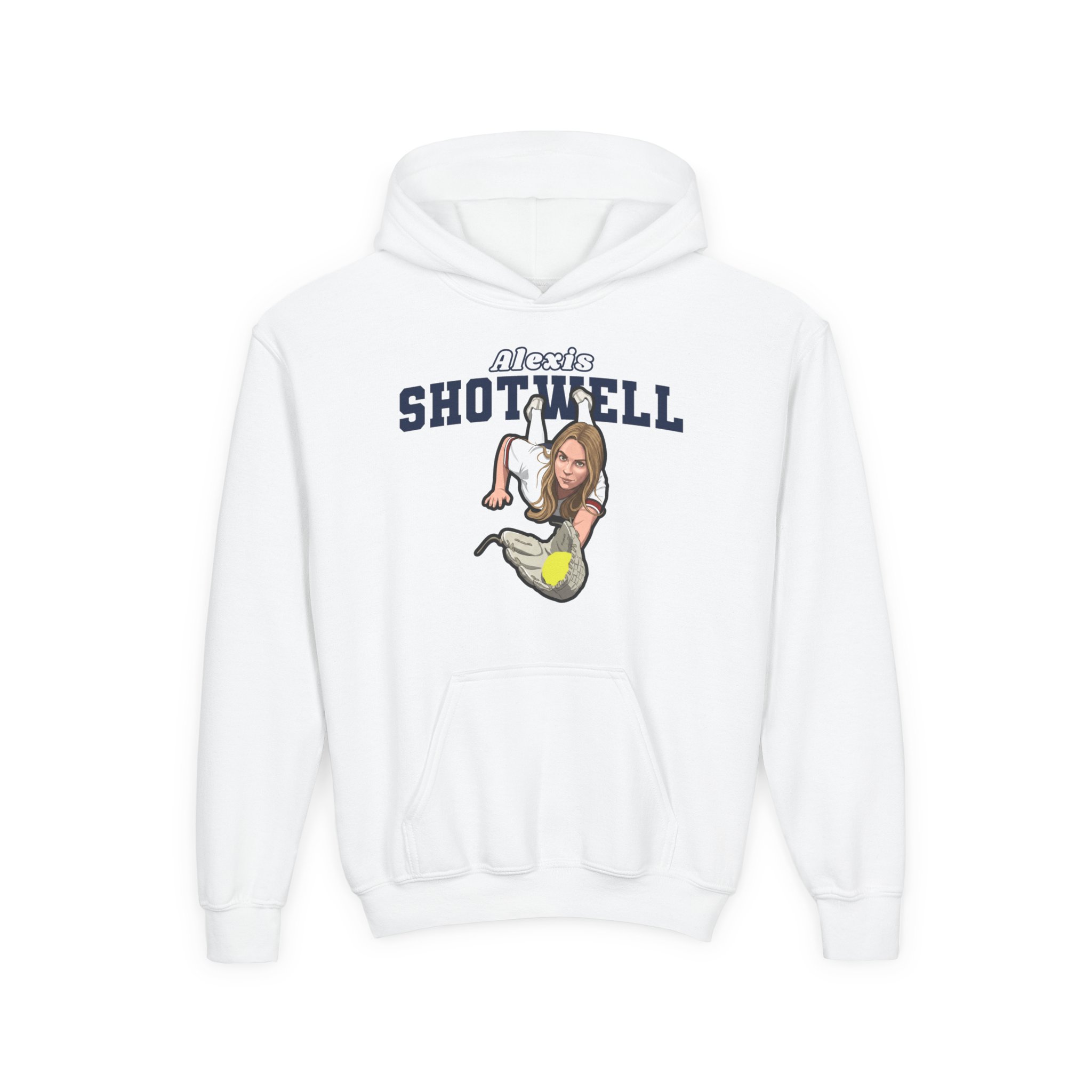 Youth Hoodie — character_name_arch in White
