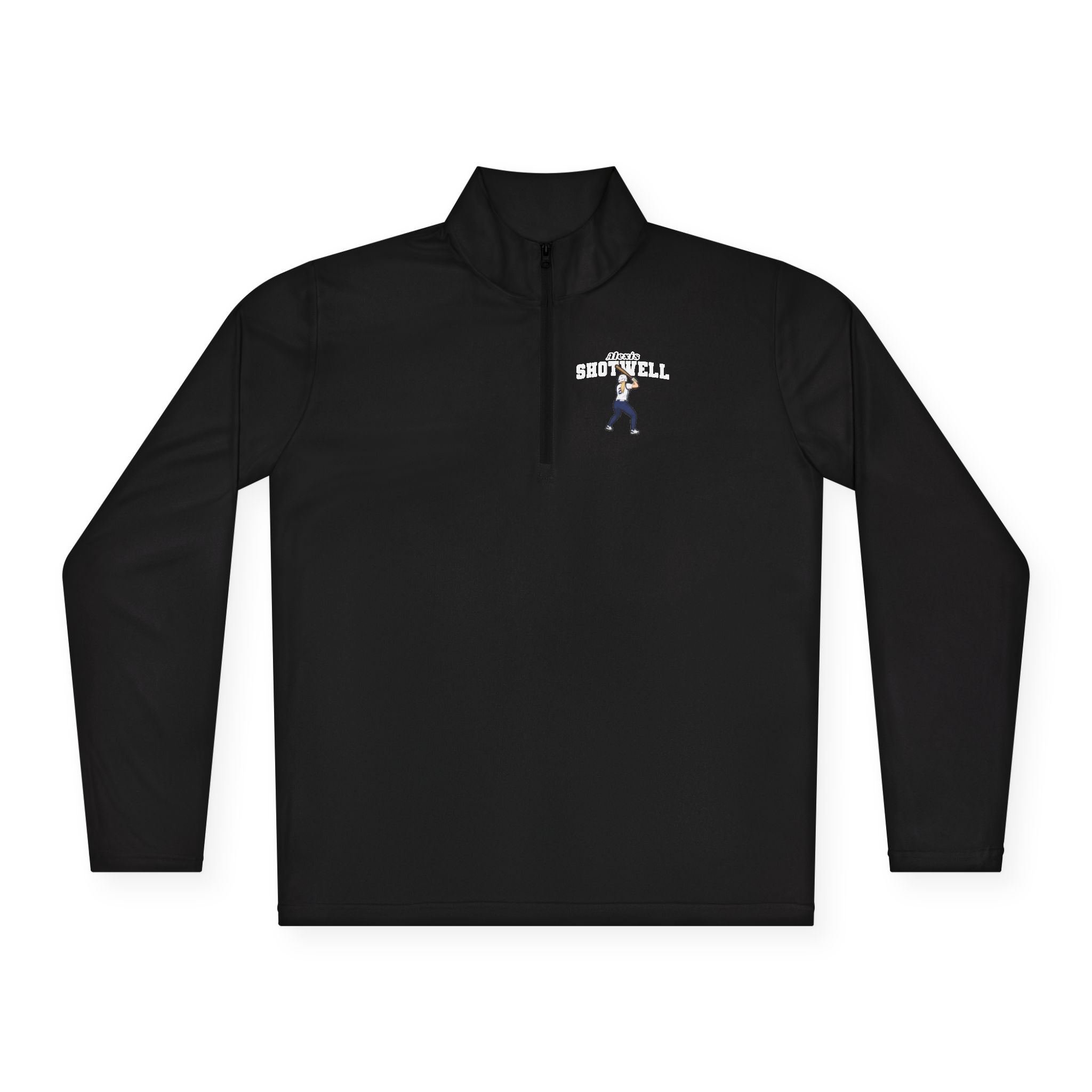 Q-Zip Pullover — character_name_arch in Black