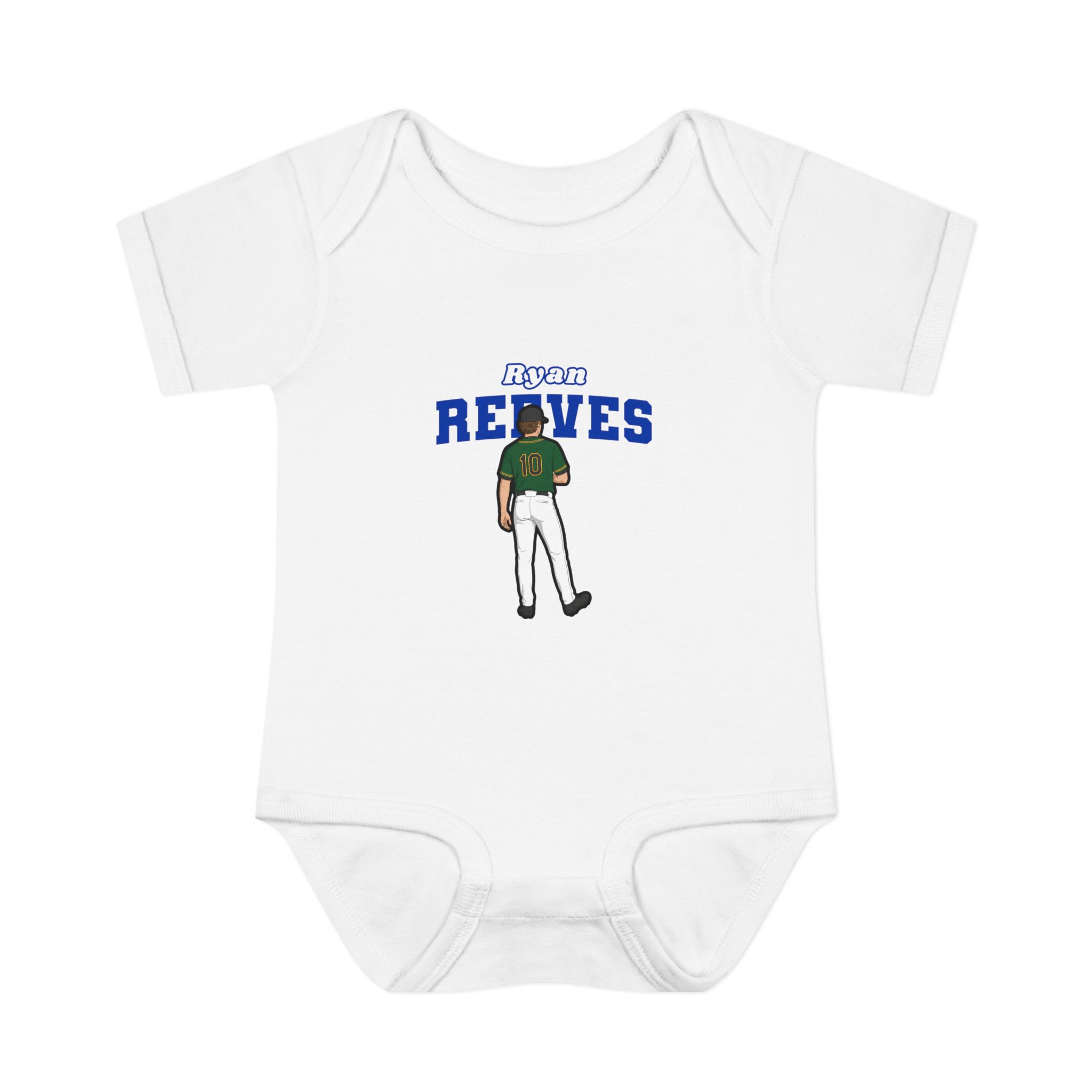 Baby Onesie — character_name_arch in White