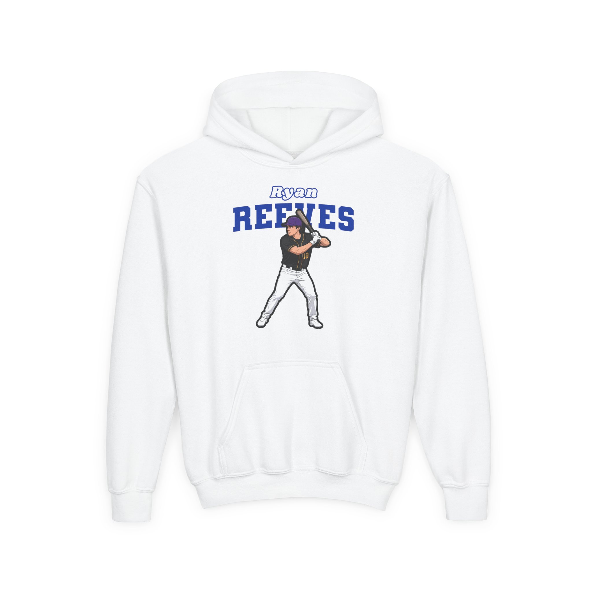 Youth Hoodie — character_name_arch in White
