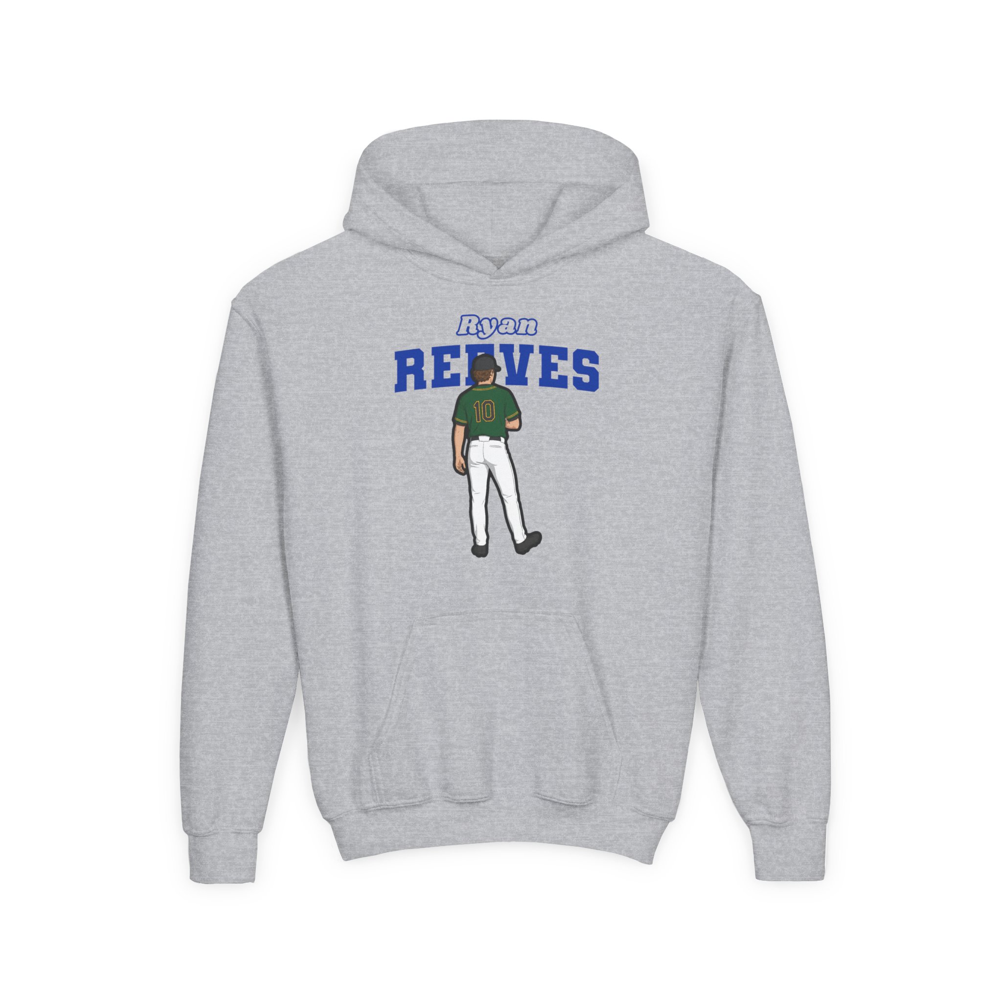 Youth Hoodie — character_name_arch in Grey
