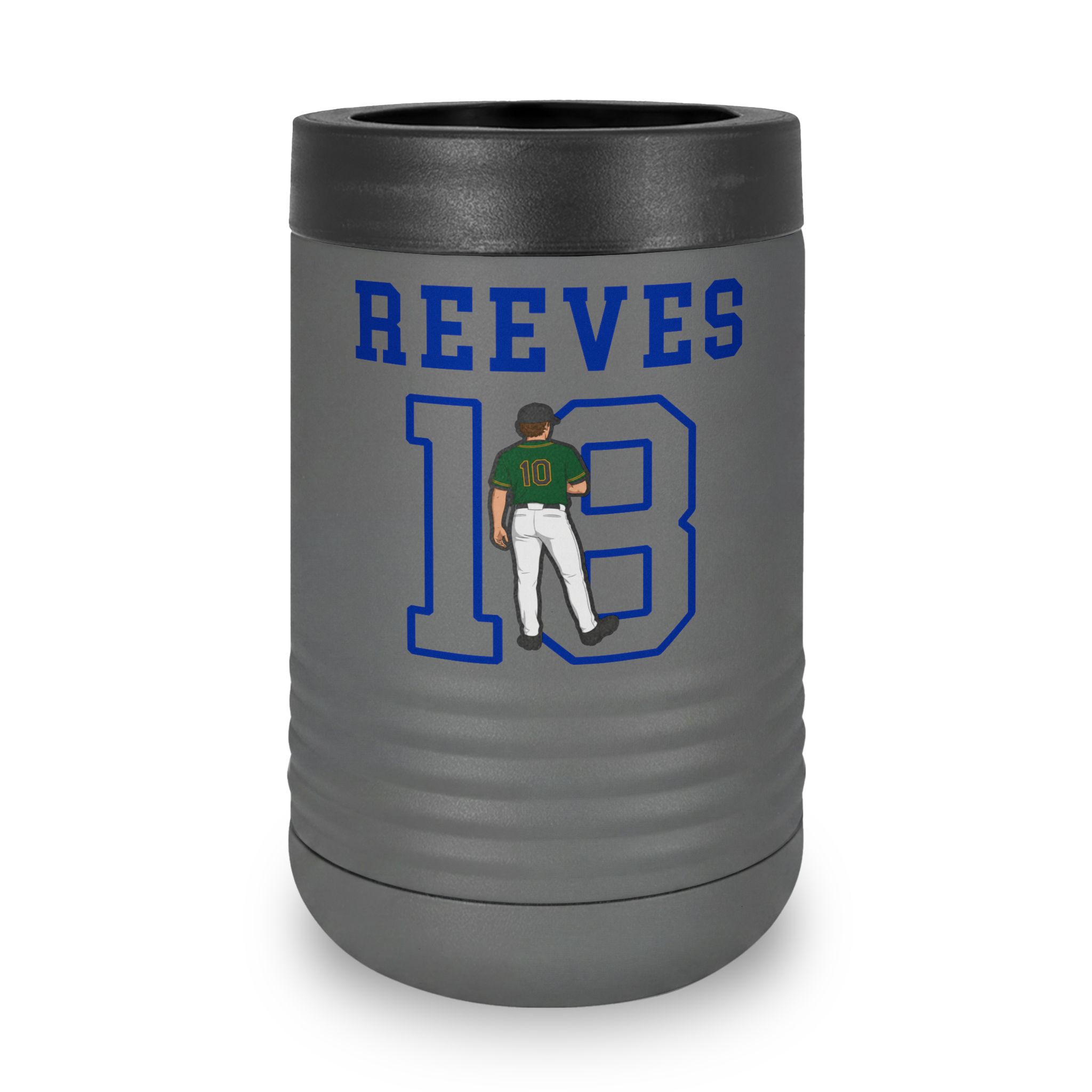 Stainless Can Cooler — character_shirsey in Grey