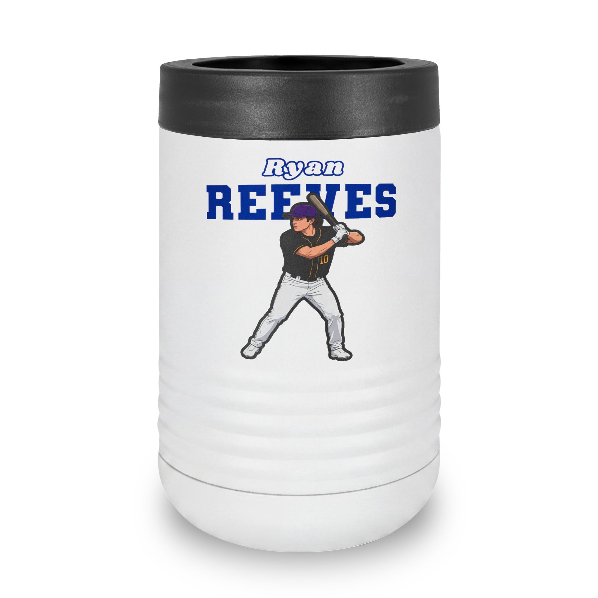 Stainless Can Cooler — character_name_arch in White