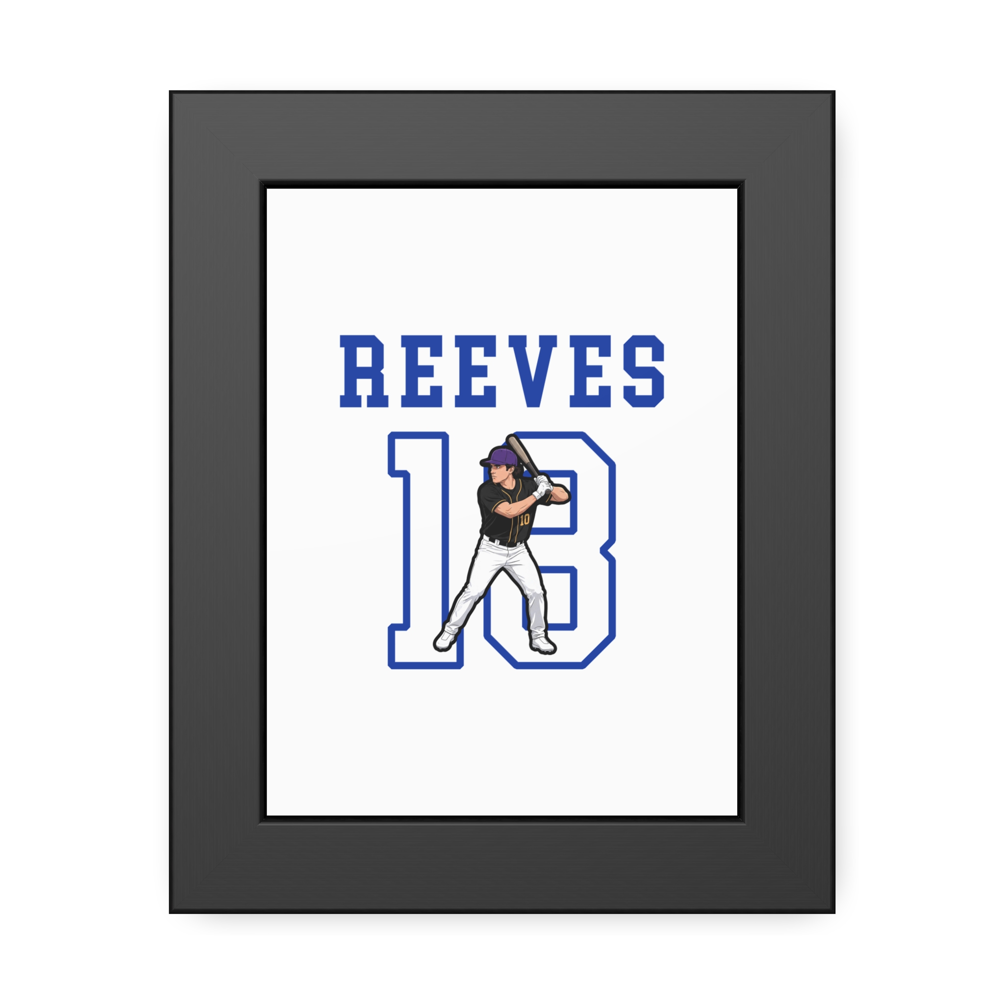 Framed Poster — character_shirsey in Black