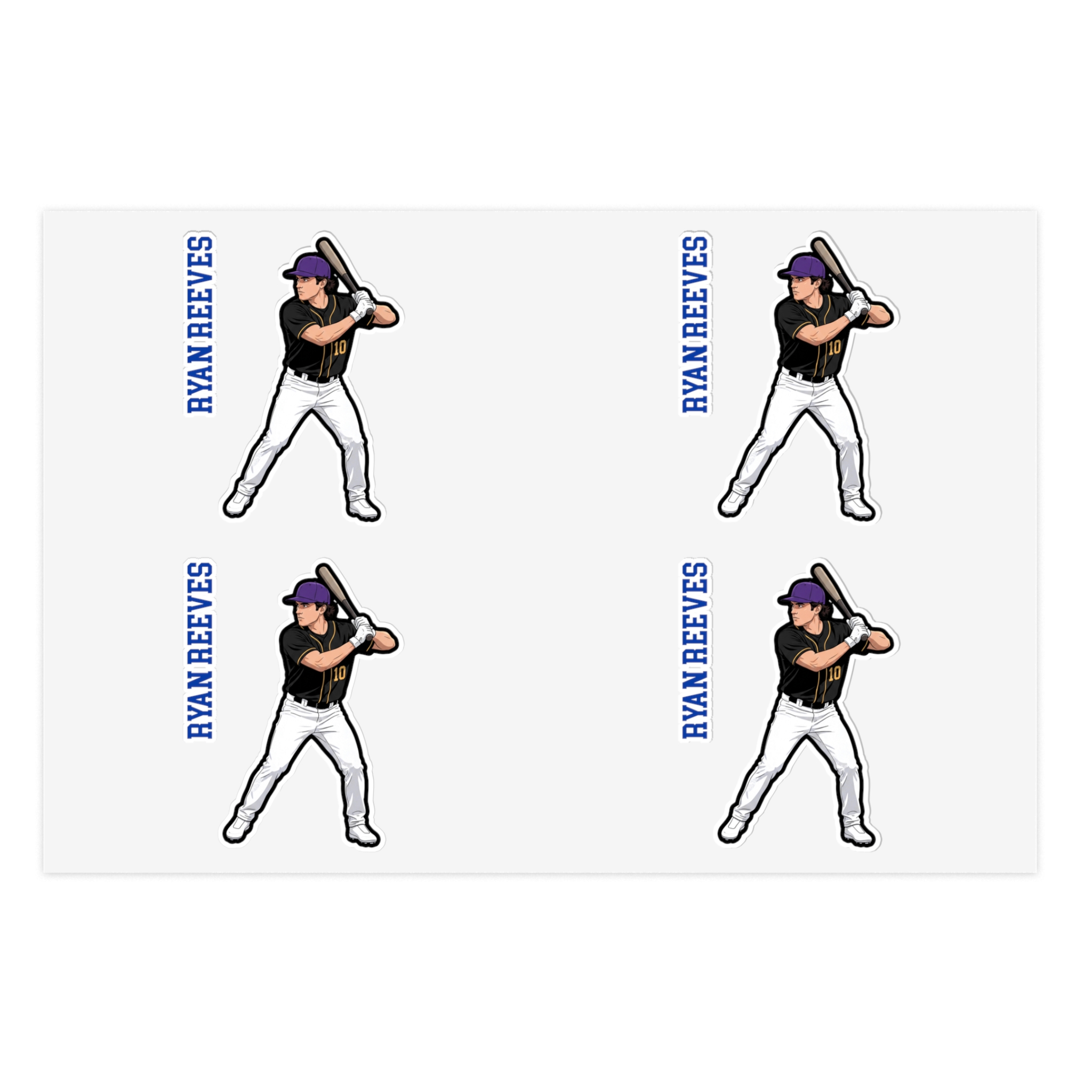 Sticker Sheet — character_name_vertical in Classic