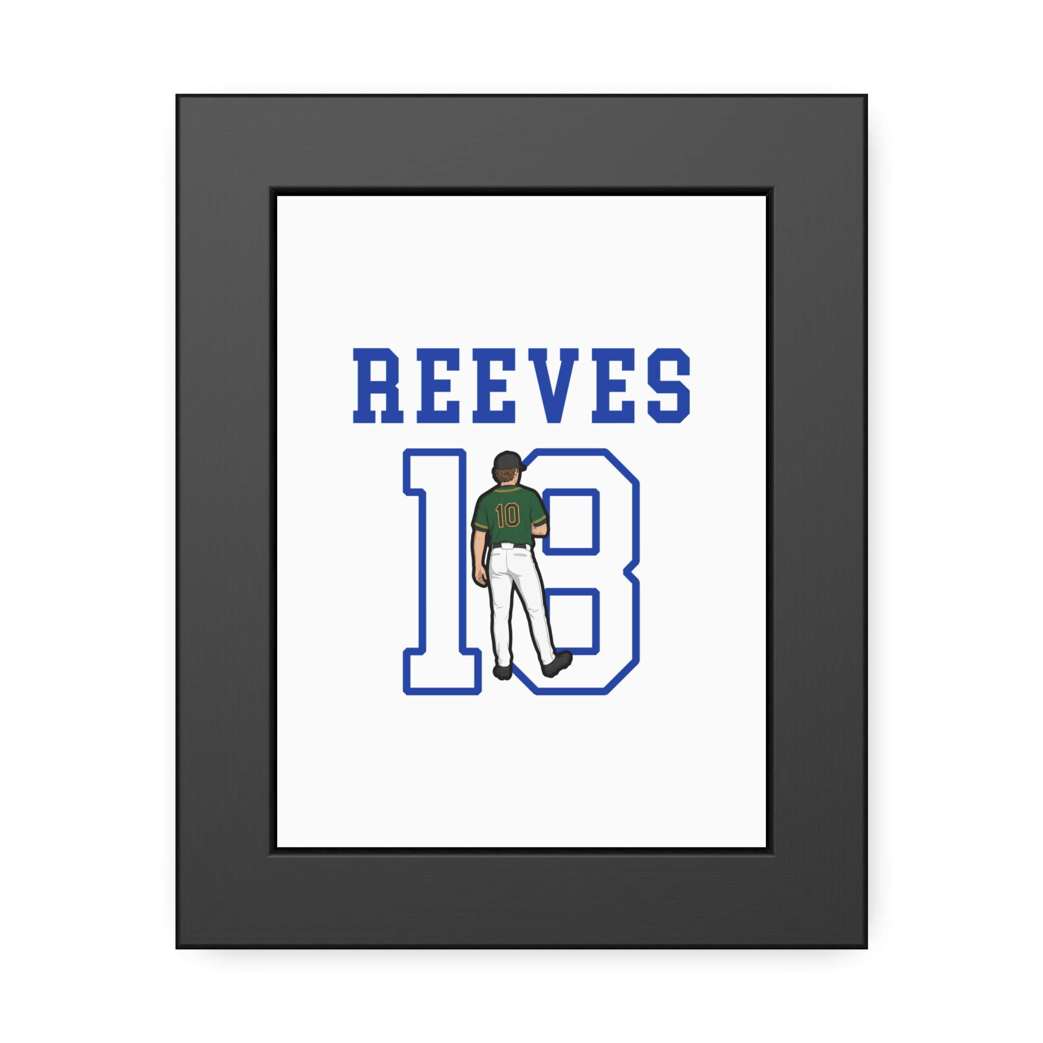 Framed Poster — character_shirsey in Black