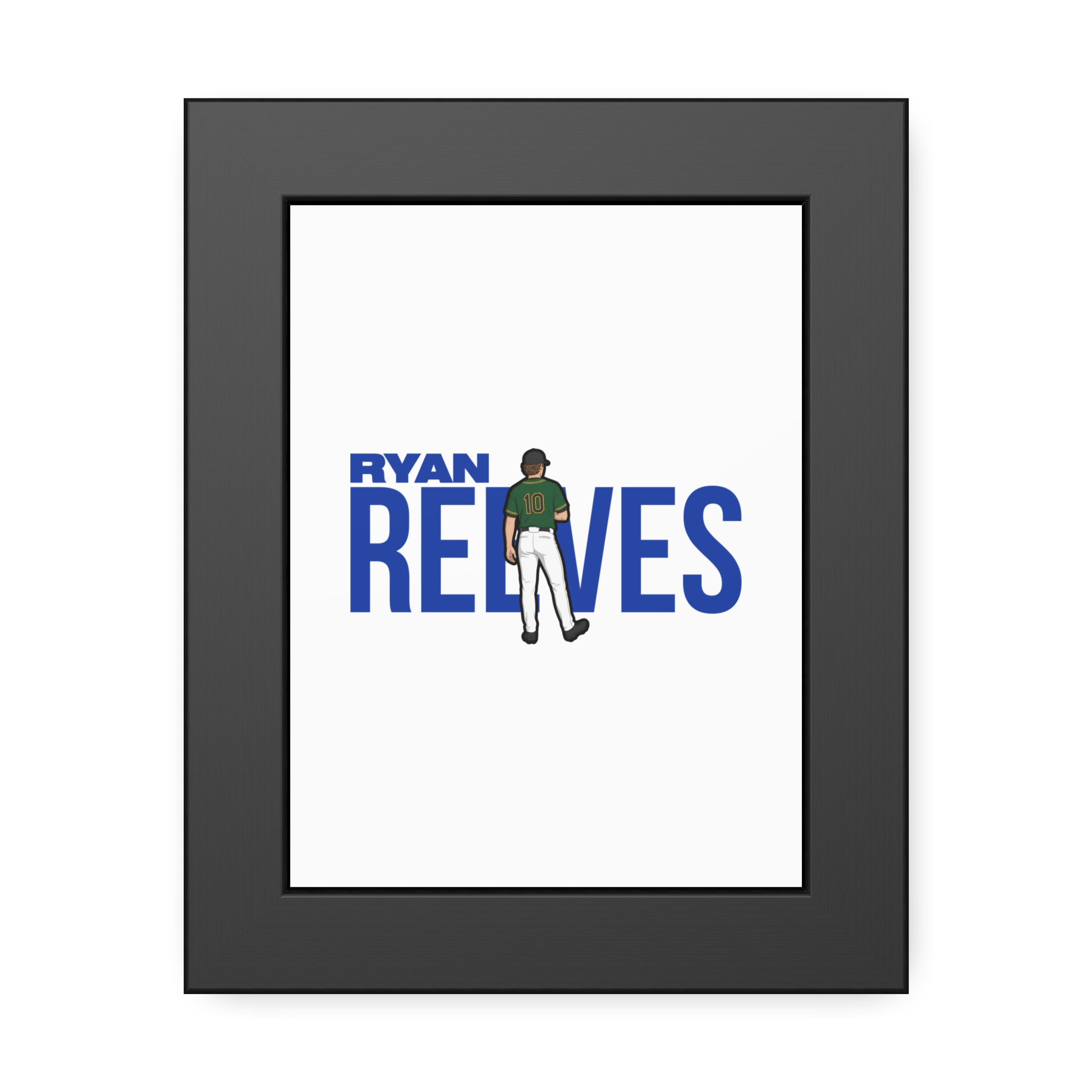 Framed Poster — character_player_name in Black