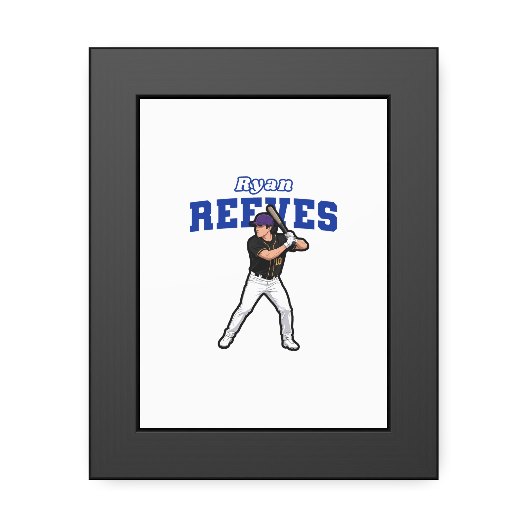 Framed Poster — character_name_arch in Black