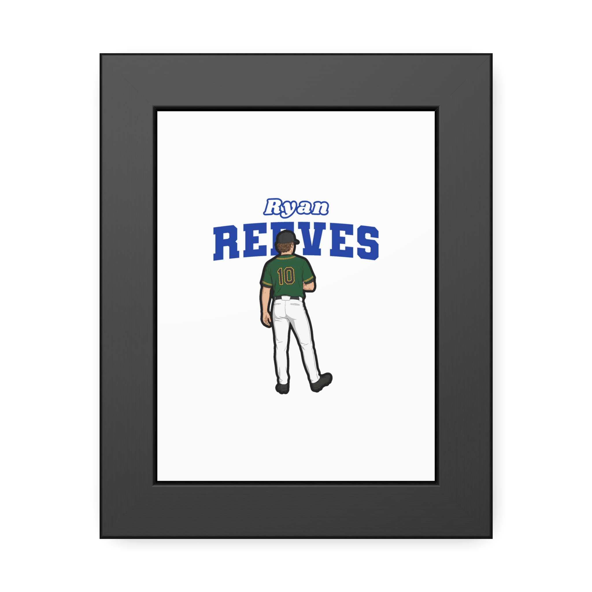 Framed Poster — character_name_arch in Black