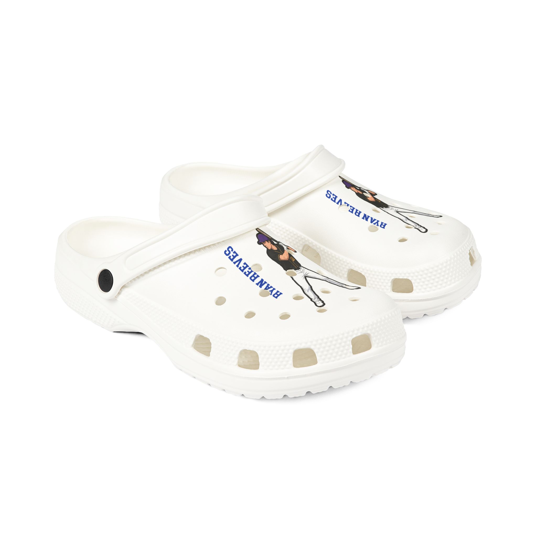 Rubber Clogs — character_name_vertical in White