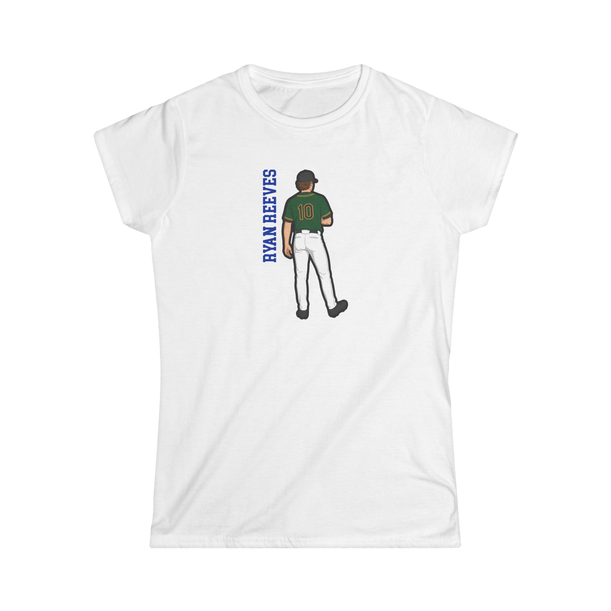 Women's Softstyle Tee — character_name_vertical in White