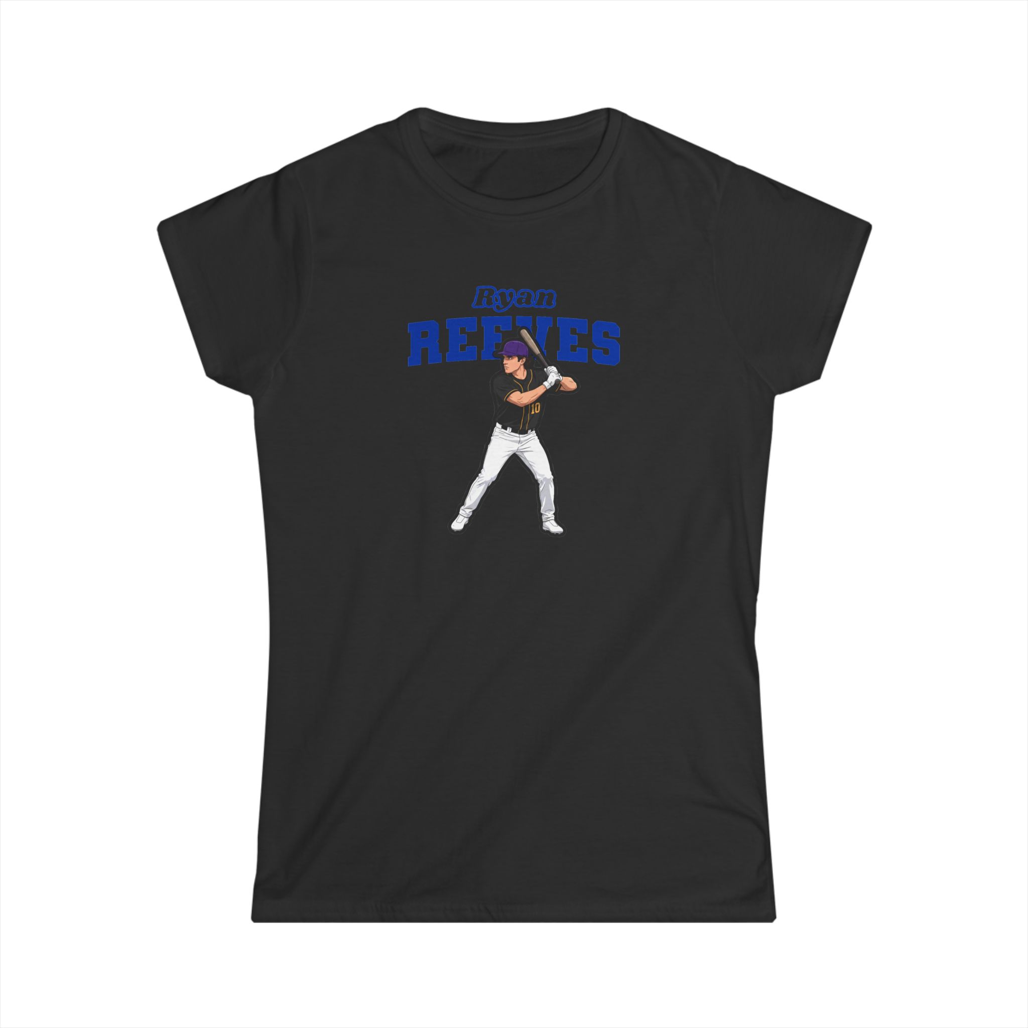 Women's Softstyle Tee — character_name_arch in Black