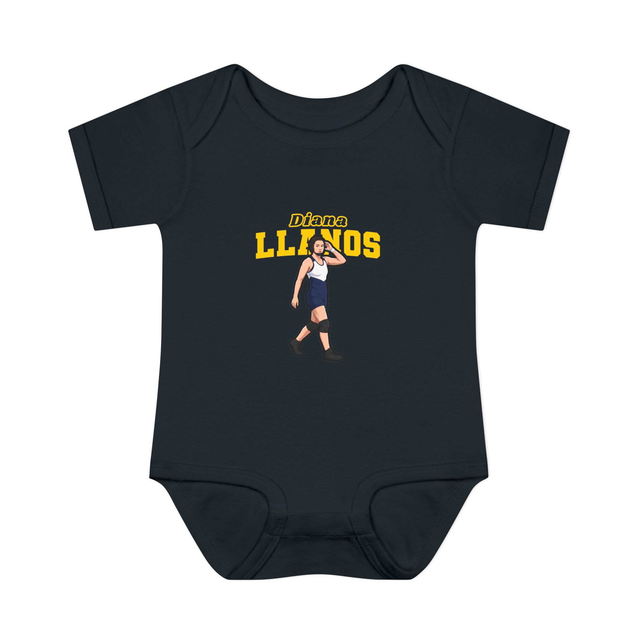 Baby Onesie — character_name_arch in Black