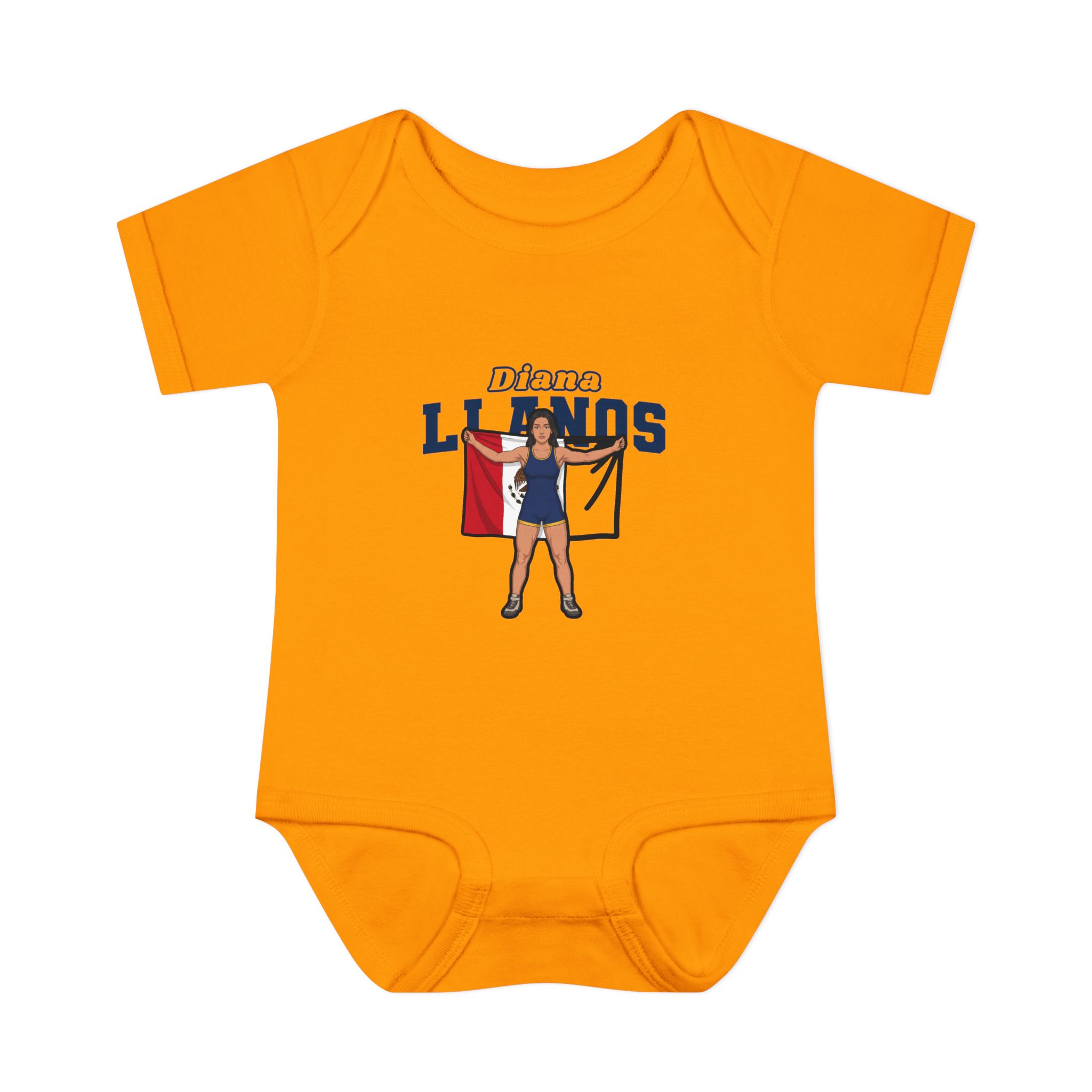 Baby Onesie — character_name_arch in Gold