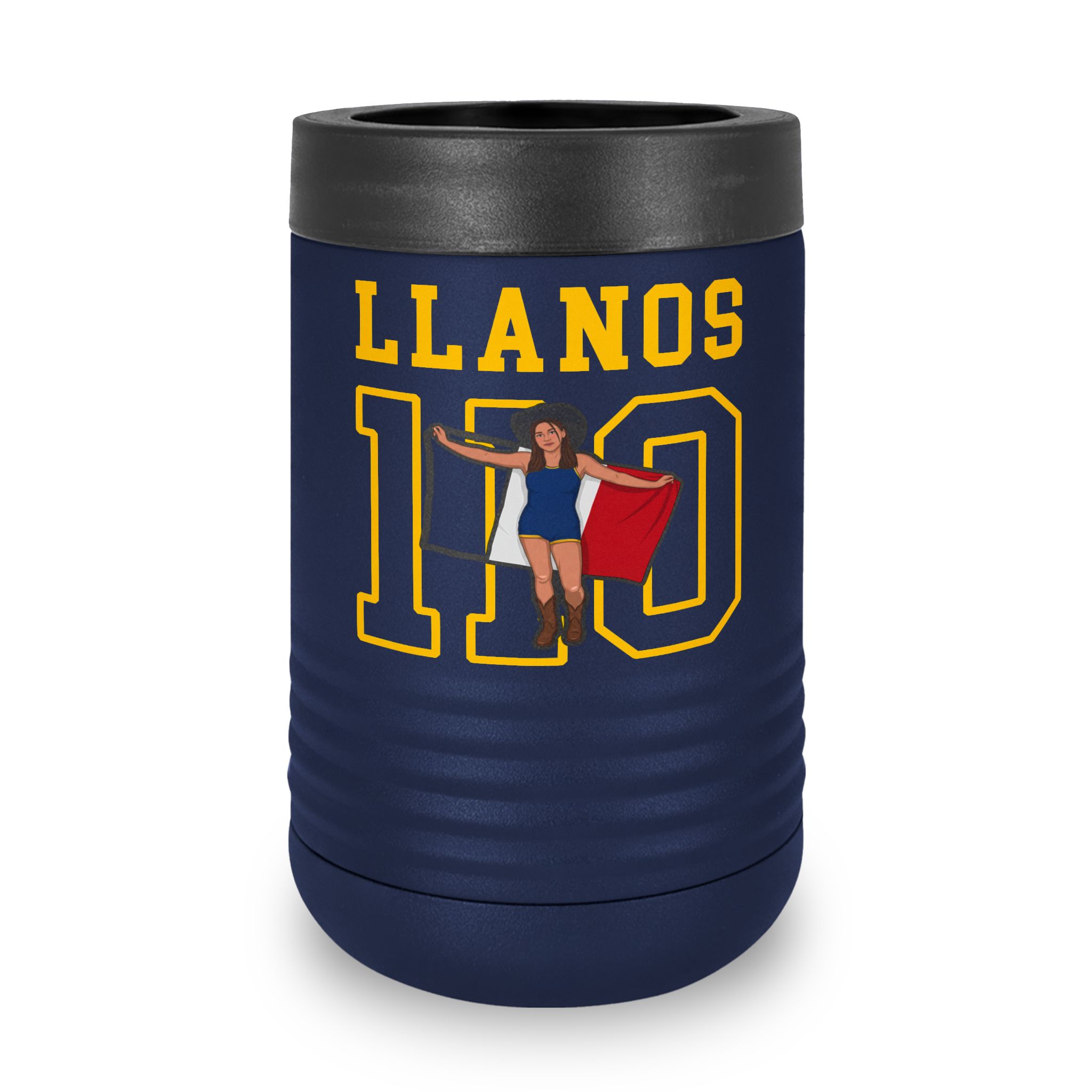 Stainless Can Cooler — character_shirsey in Navy