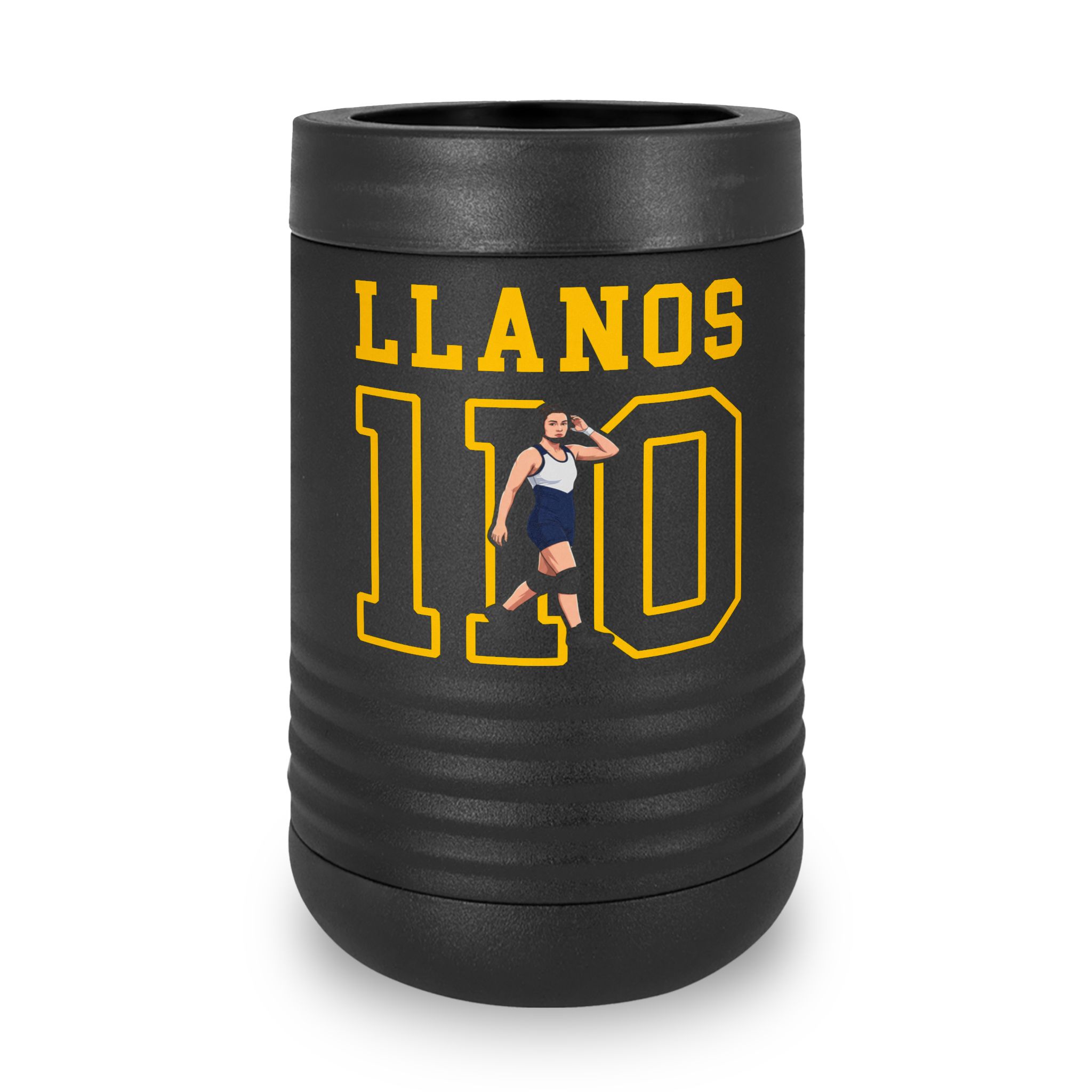 Stainless Can Cooler — character_shirsey in Black